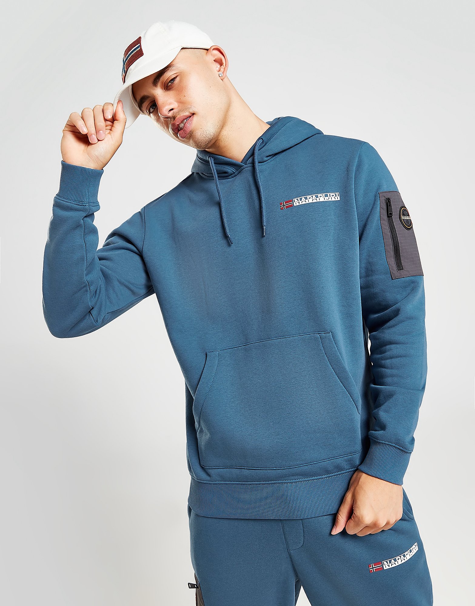 

Napapijri Belk Overhead Hoodie - Blue - Mens, Blue