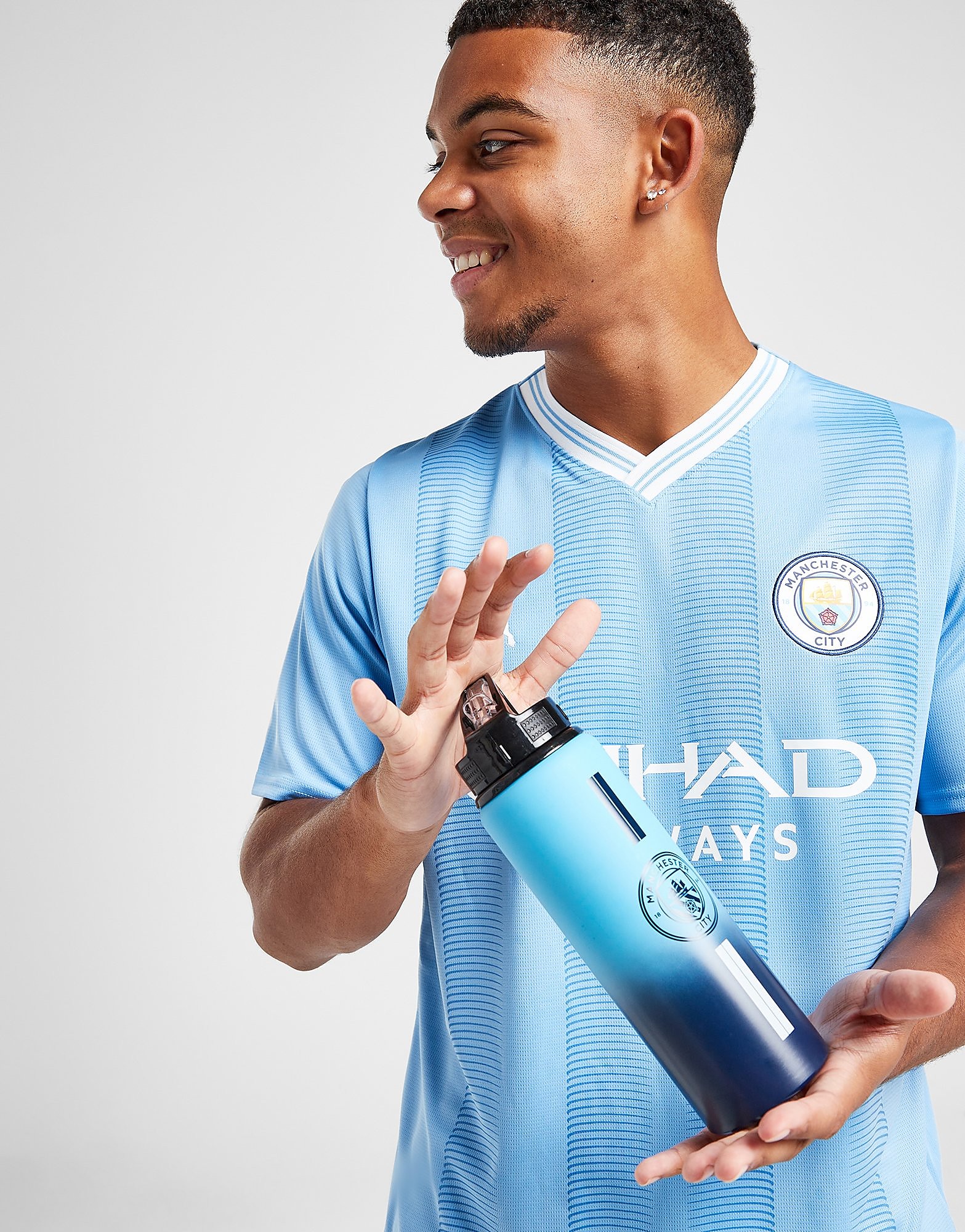 

Official Team Manchester City FC Fade 750ml Water Bottle - Blue - Womens, Blue