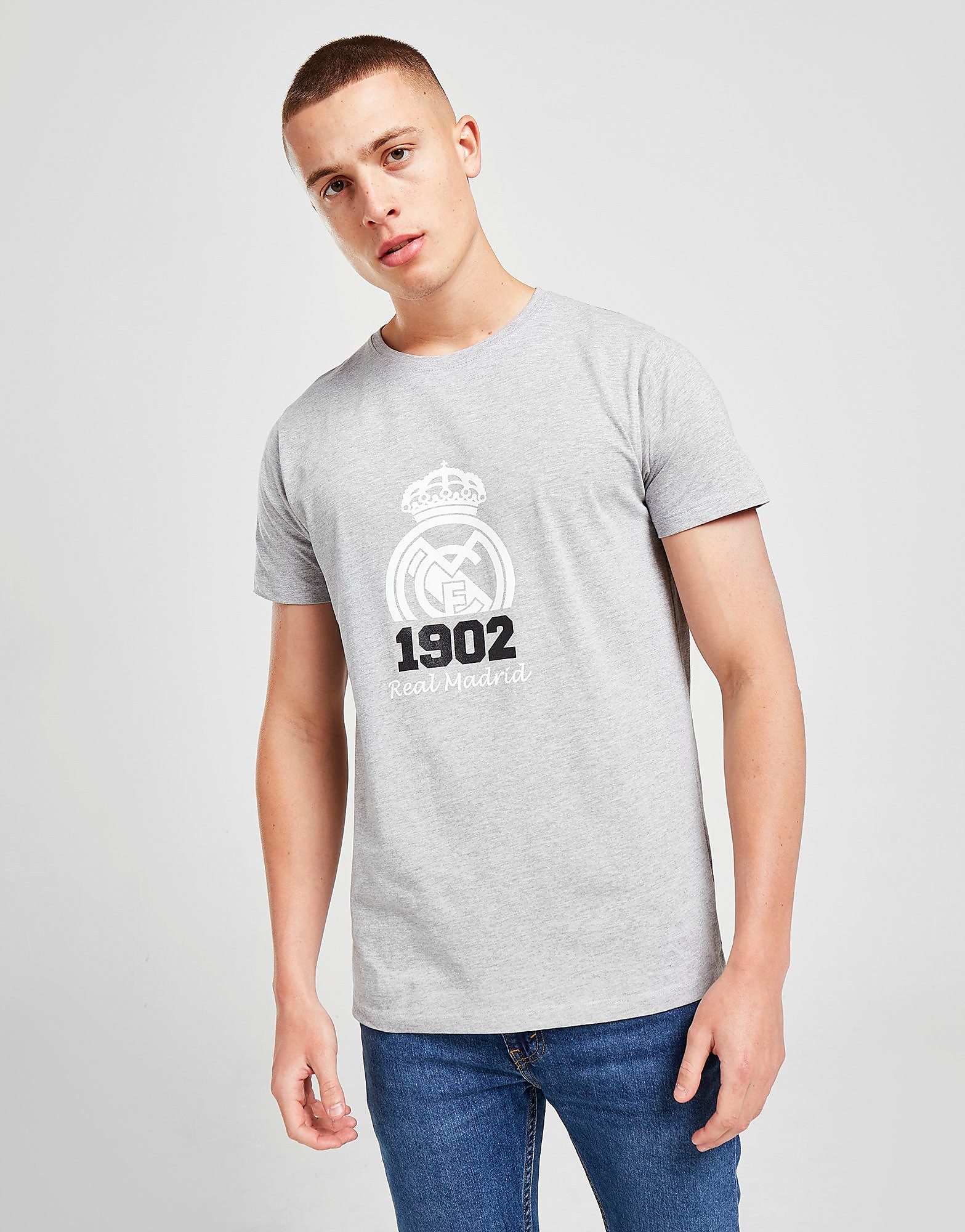 Official Team T-Shirt Real Madrid 1902 - Cinzento - Mens, Cinzento