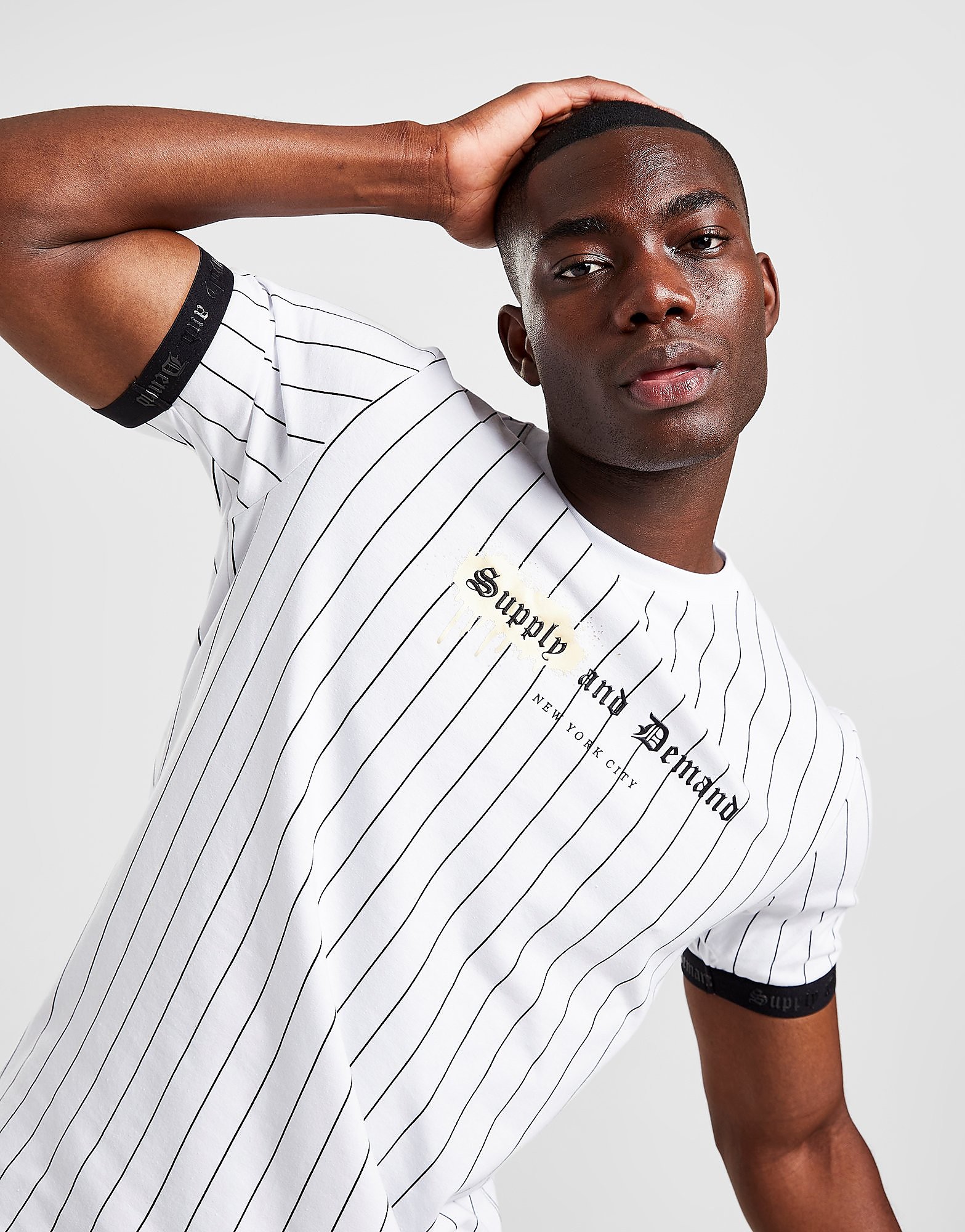 

Supply & Demand Marker Pinstripe T-Shirt - WHITE - Mens, WHITE
