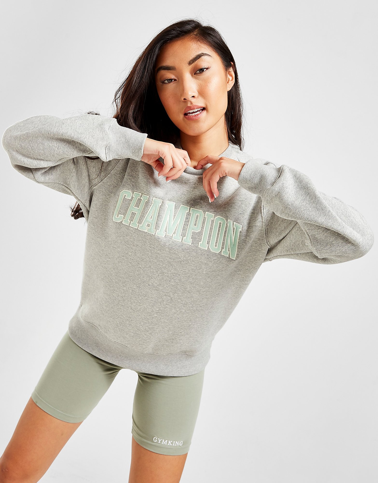 

Champion Varsity Crew Sweatshirt - Only at JD - Grey - Womens, Grey
