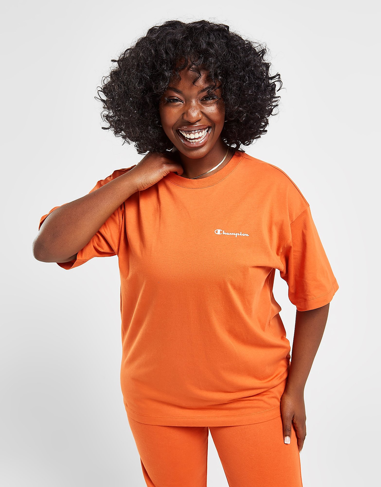 

Champion Plus Size Small Logo T-Shirt - Only at JD - Orange - Womens, Orange