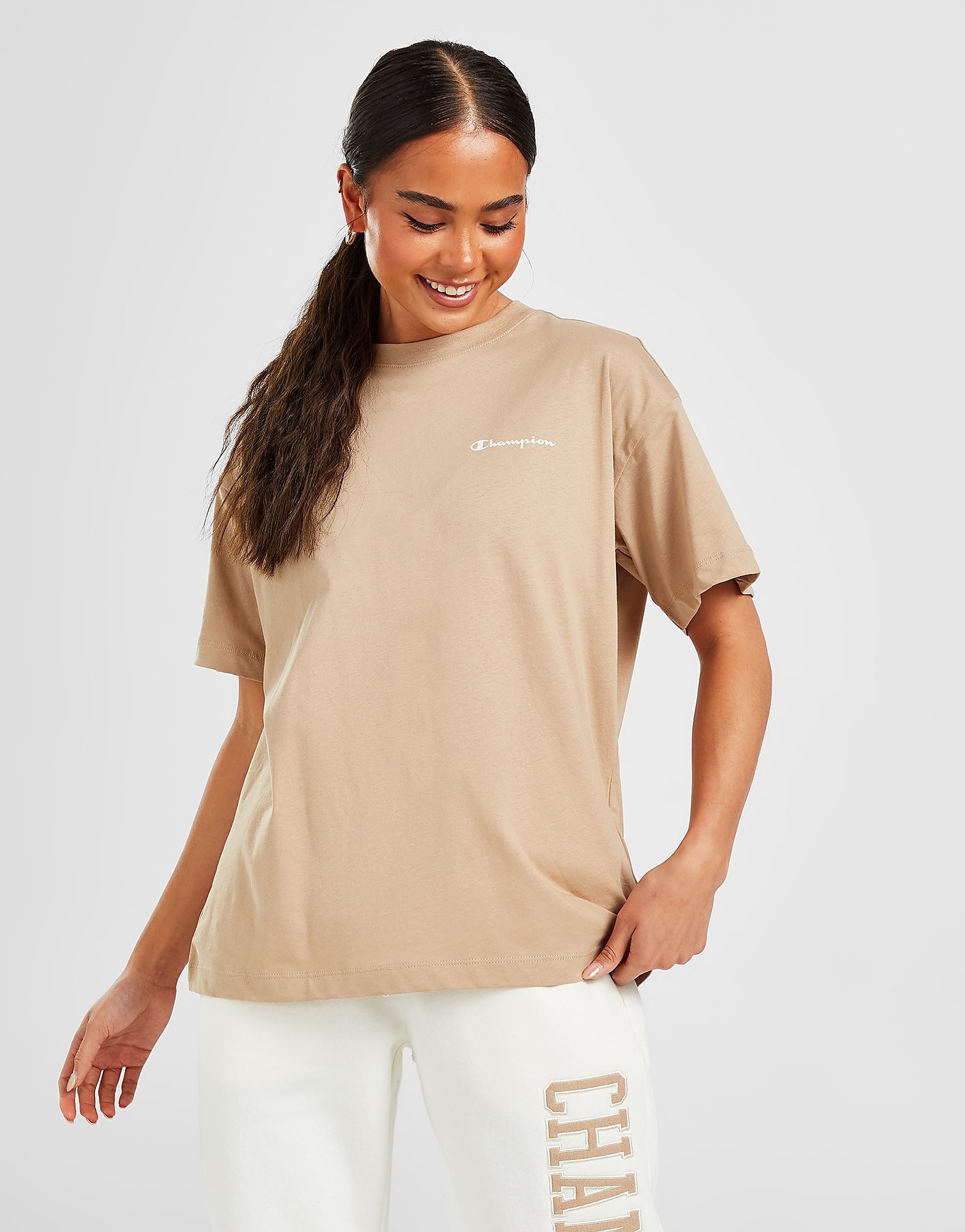 

Champion Plus Size Small Logo T-Shirt - Only at JD - Brown - Womens, Brown