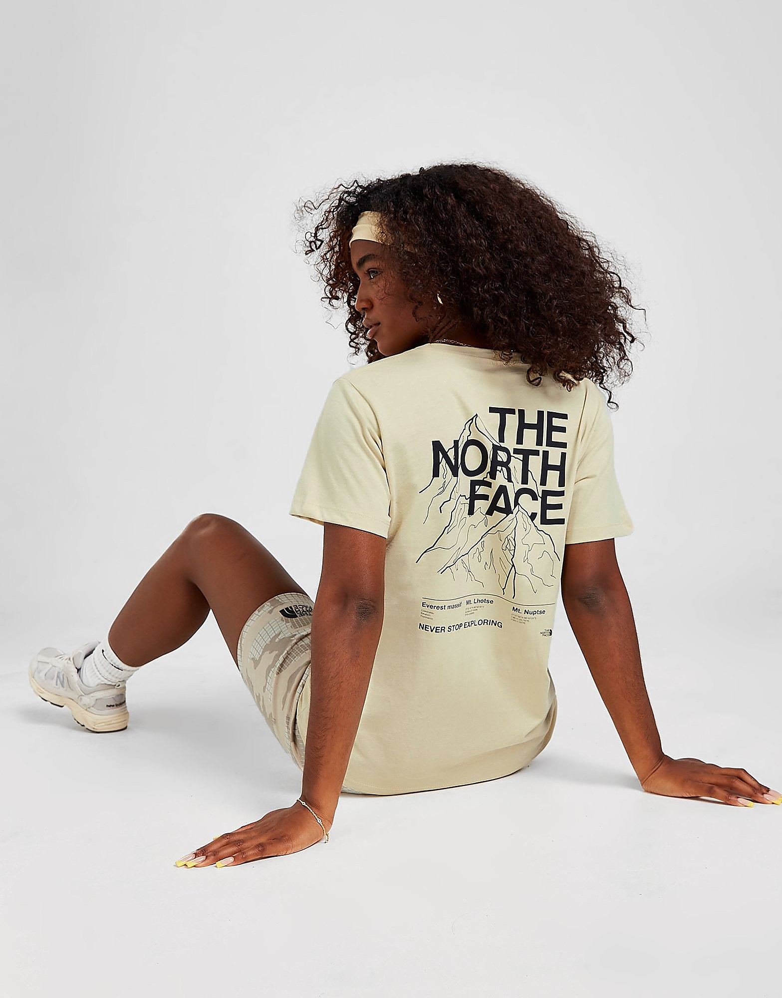 The North Face Mountain Outline T-Shirt - Beige - Womens, Beige