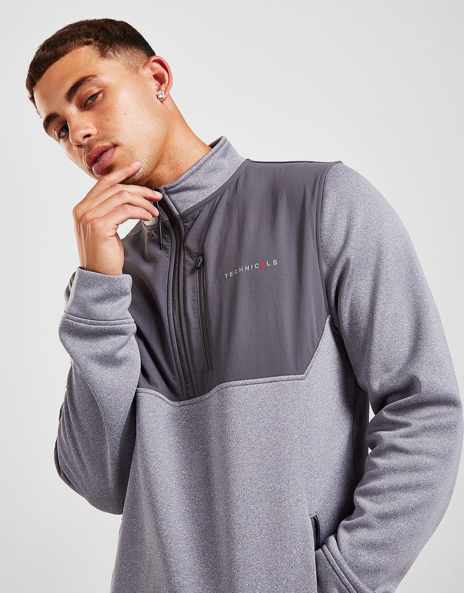 

Technicals Dynasty 1/2 Zip Top - Grey - Mens, Grey