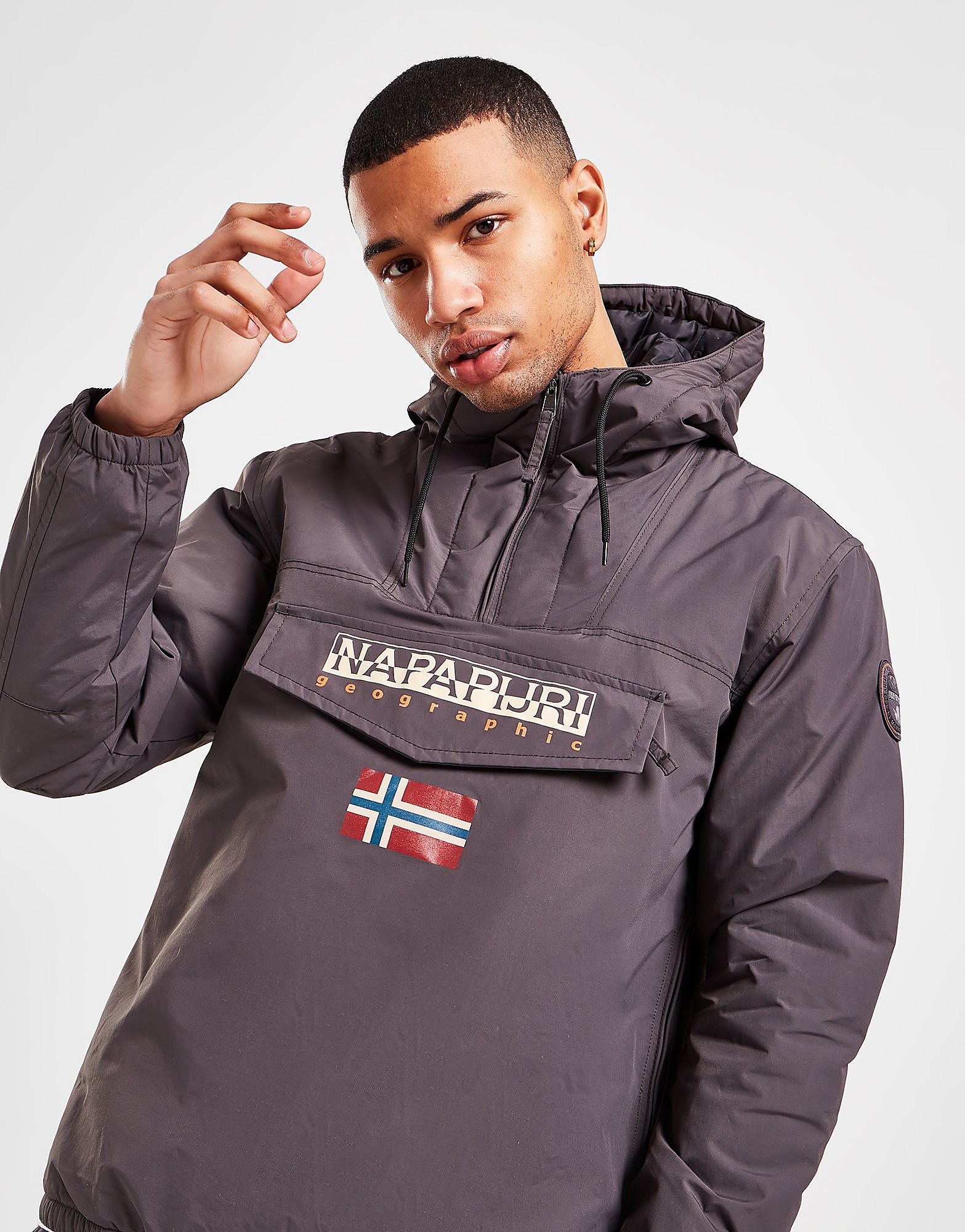 

Napapijri Shade Overhead Jacket - Grey - Mens, Grey