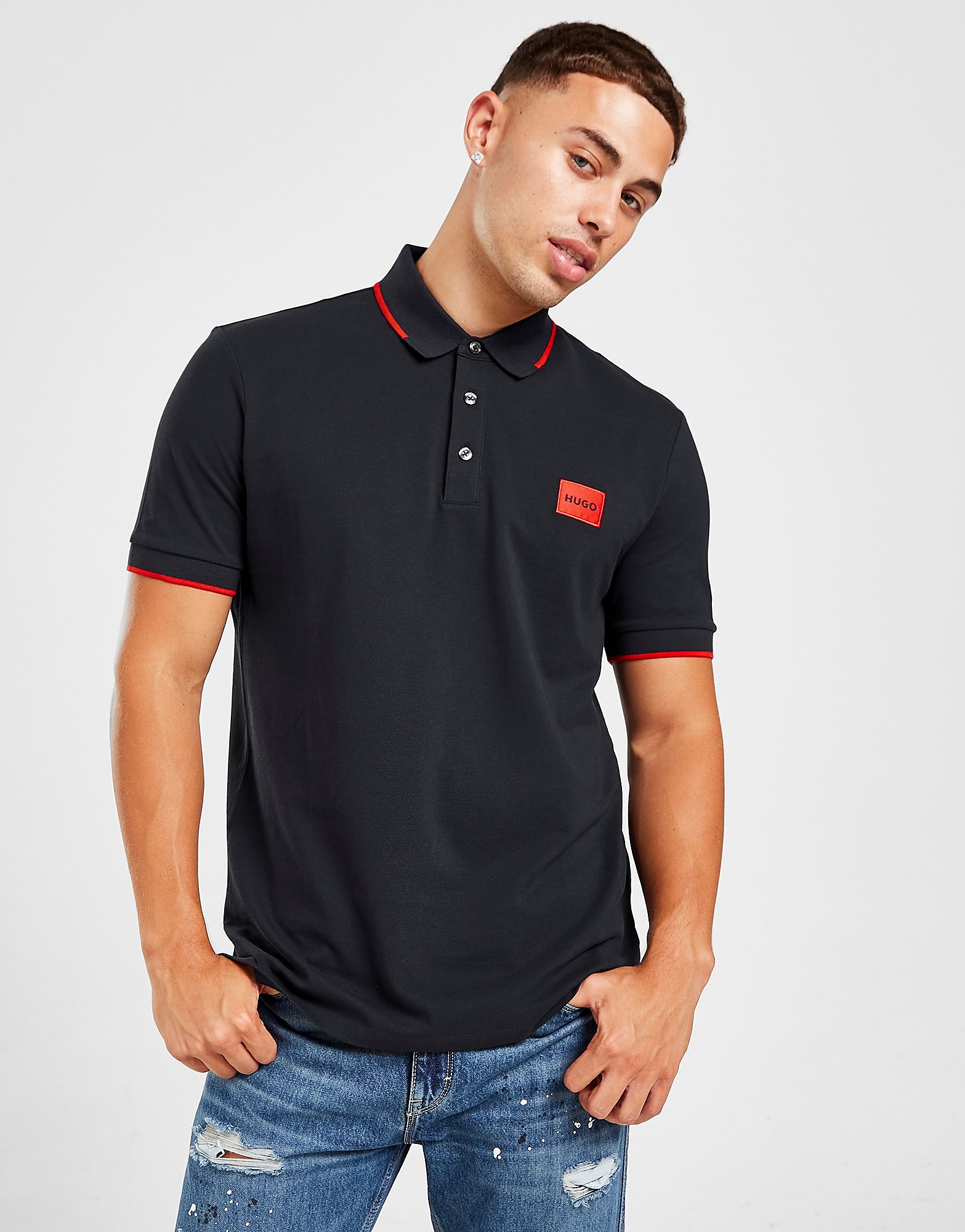 

HUGO Derosino Tip Polo Shirt - Navy - Mens, Navy
