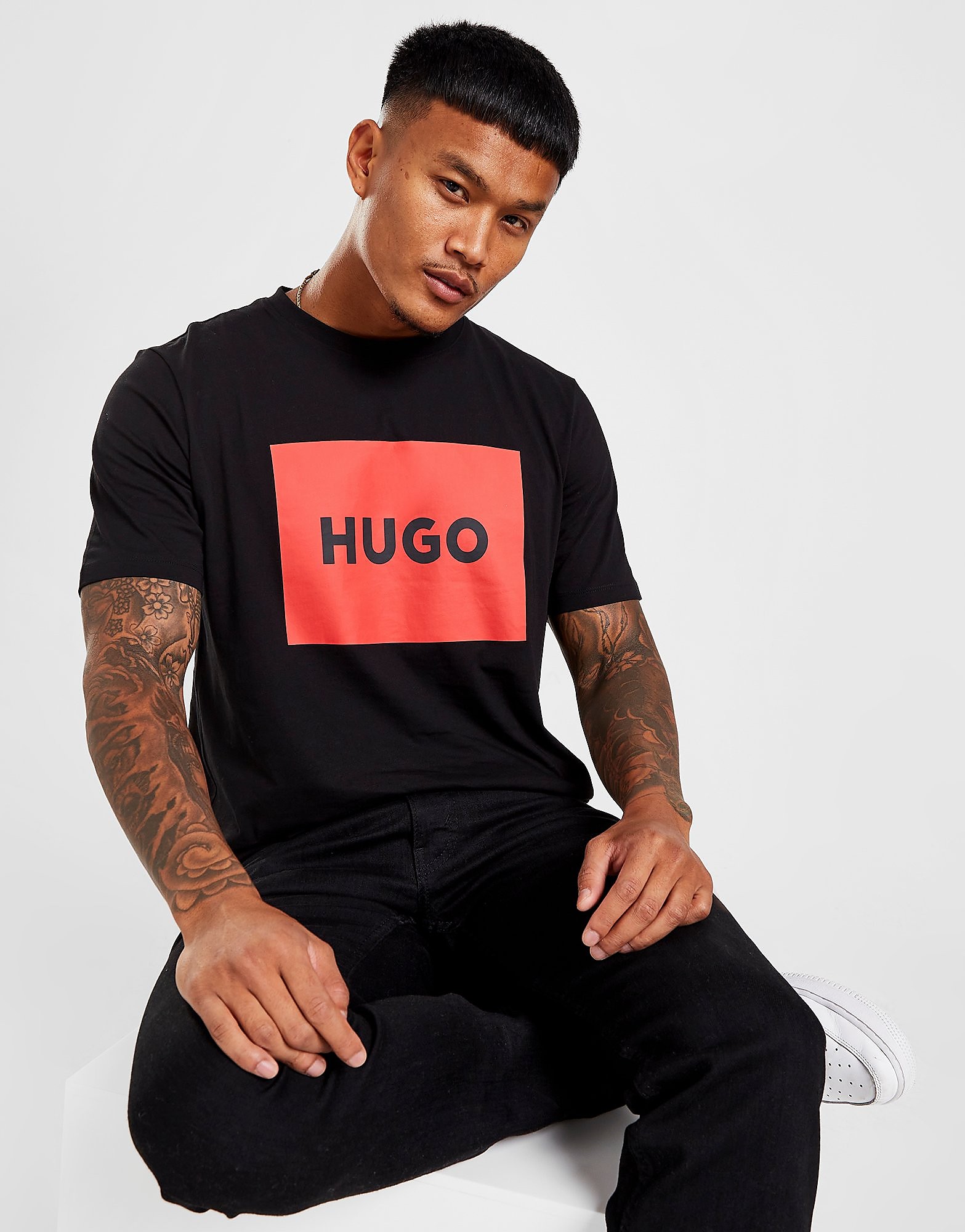 

HUGO Dulive Box T-Shirt - Black - Mens, Black