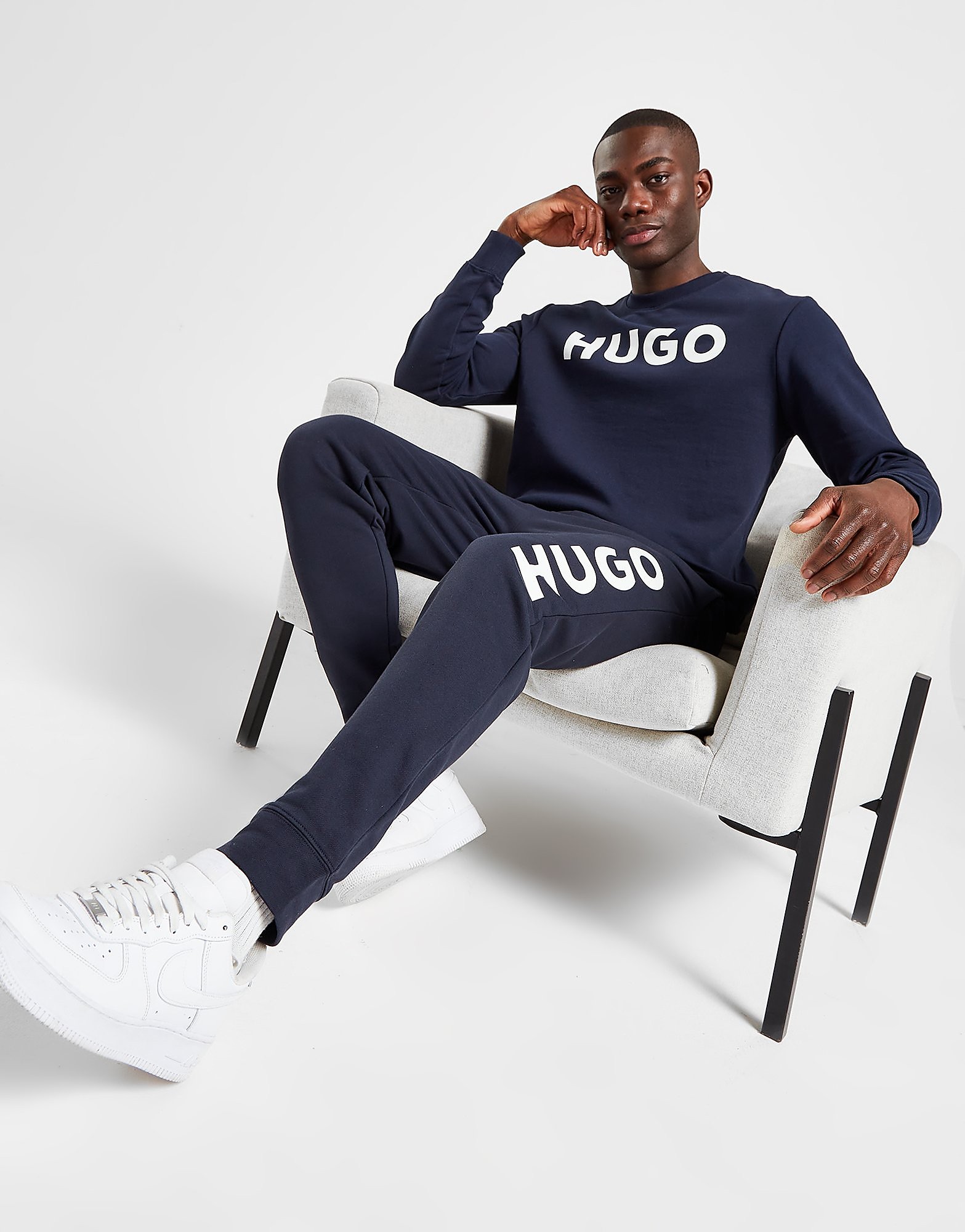 

HUGO Dutschi Text Joggers - Navy - Mens, Navy