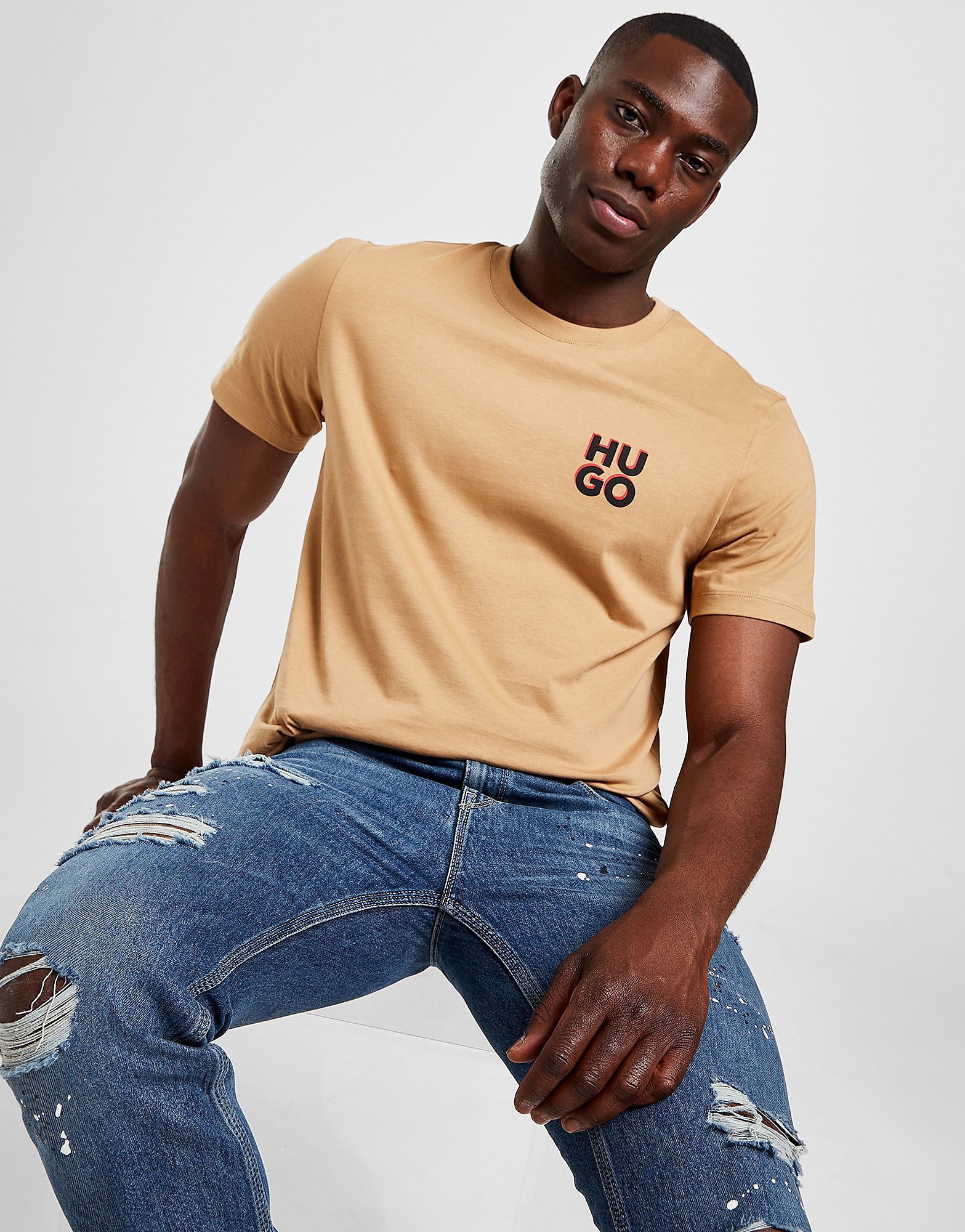 

HUGO Dimento T-Shirt - Brown - Mens, Brown