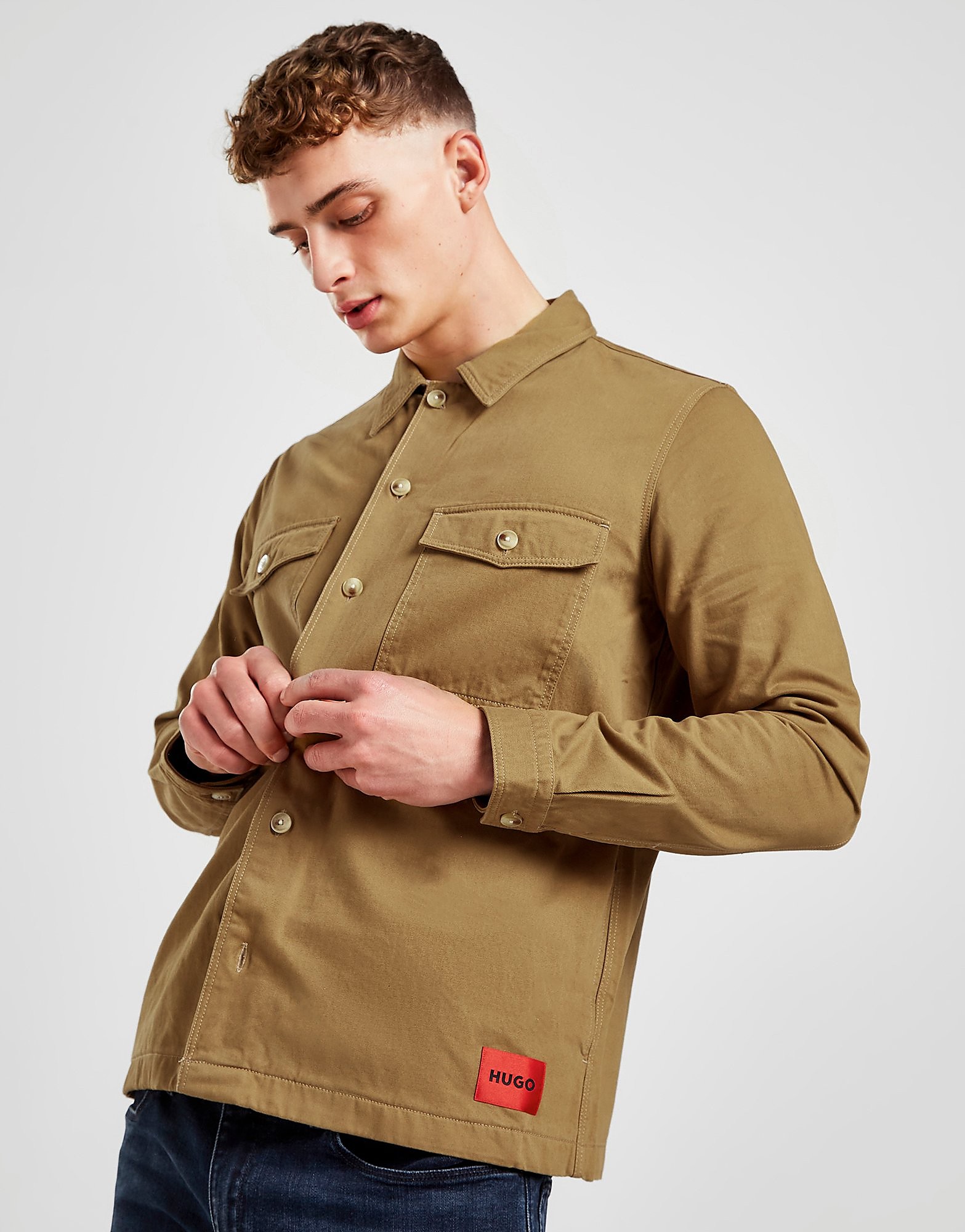 

HUGO Enalu Overshirt - Brown - Mens, Brown