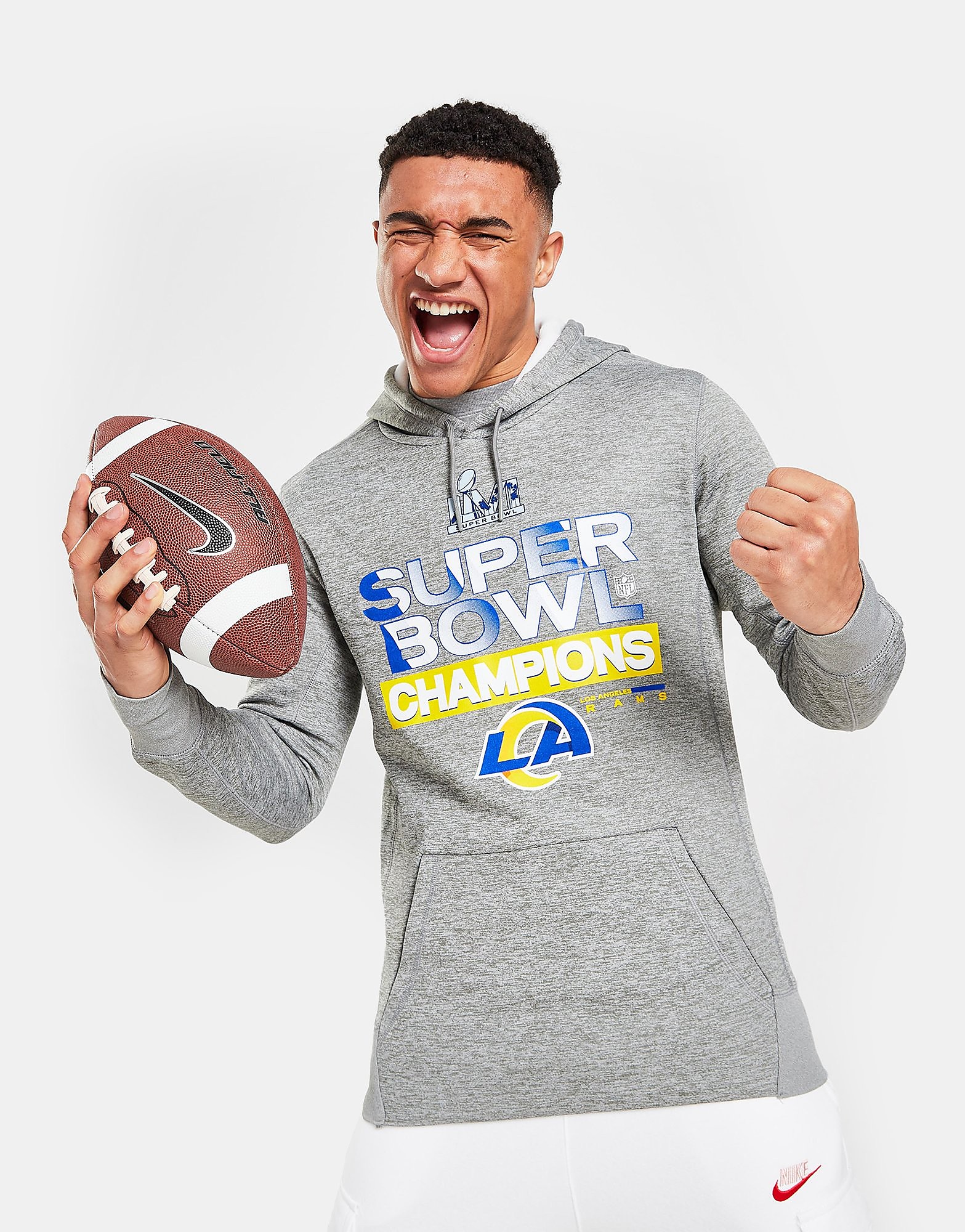 

Nike NFL Los Angeles Rams Super Bowl Champs Hoodie - Grey - Mens, Grey