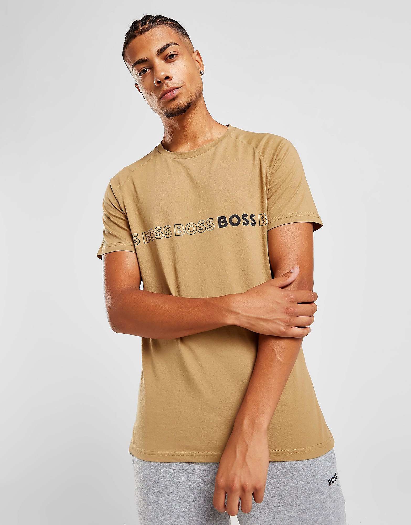 

BOSS Dolphin Linear T-Shirt - Brown - Mens, Brown