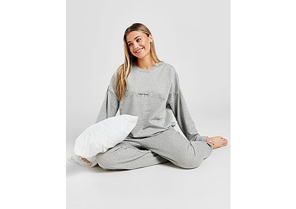 Calvin Klein Lounge Long Sleeve Crew Sweatshirt, Grey