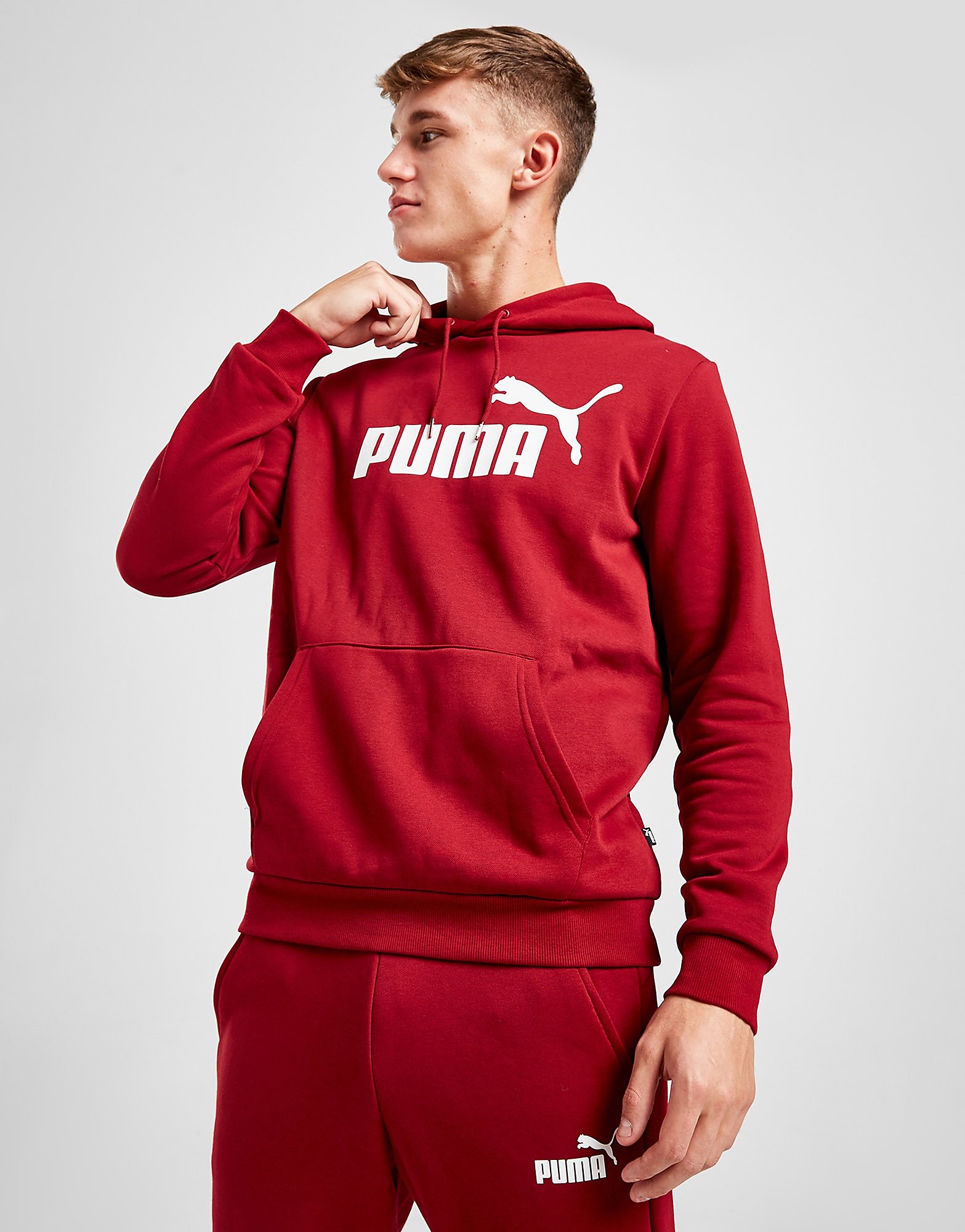 

Puma Core Large Logo Overhead Hoodie - Red - Mens, Red