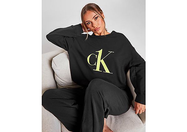 Calvin Klein CK ONE Long Sleeve Crew Sweatshirt, Black