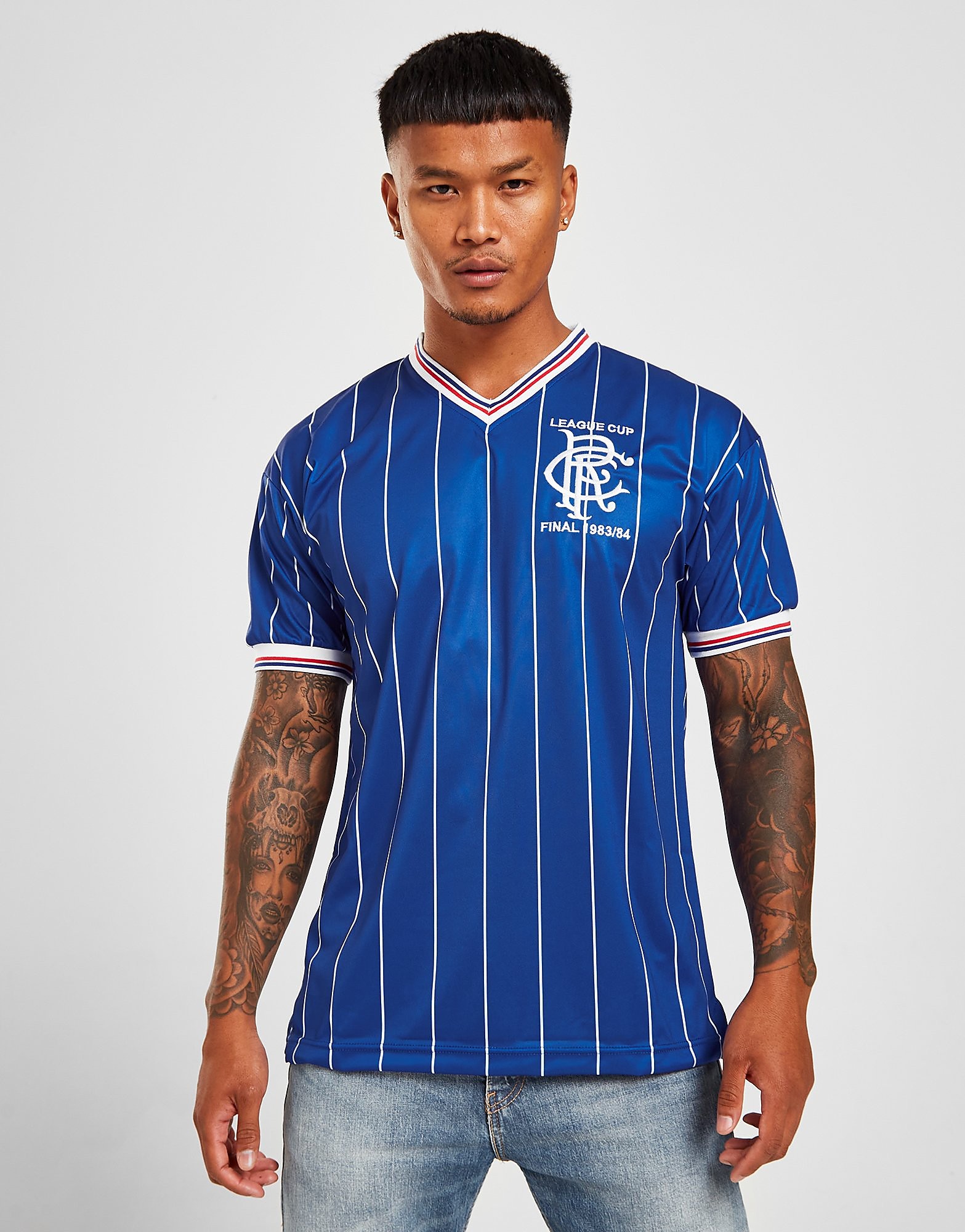 

Score Draw Rangers FC '84 Retro Cup Final Shirt - Blue - Mens, Blue