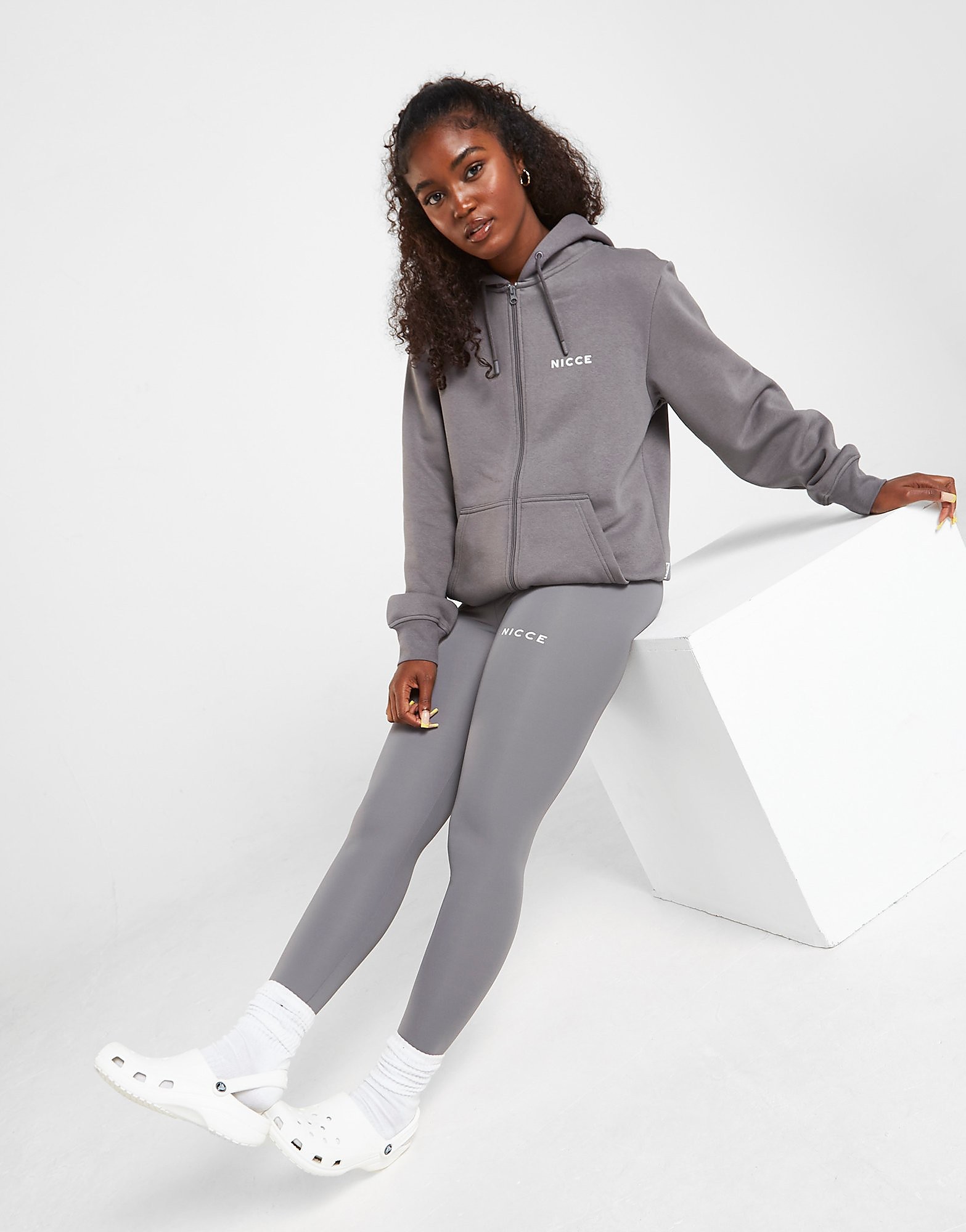 

Nicce Small Logo High Waist Leggings - Grey - Womens, Grey