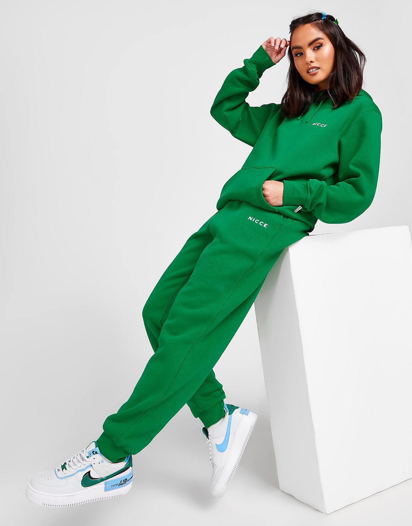 

Nicce Small Logo Joggers - Green - Womens, Green