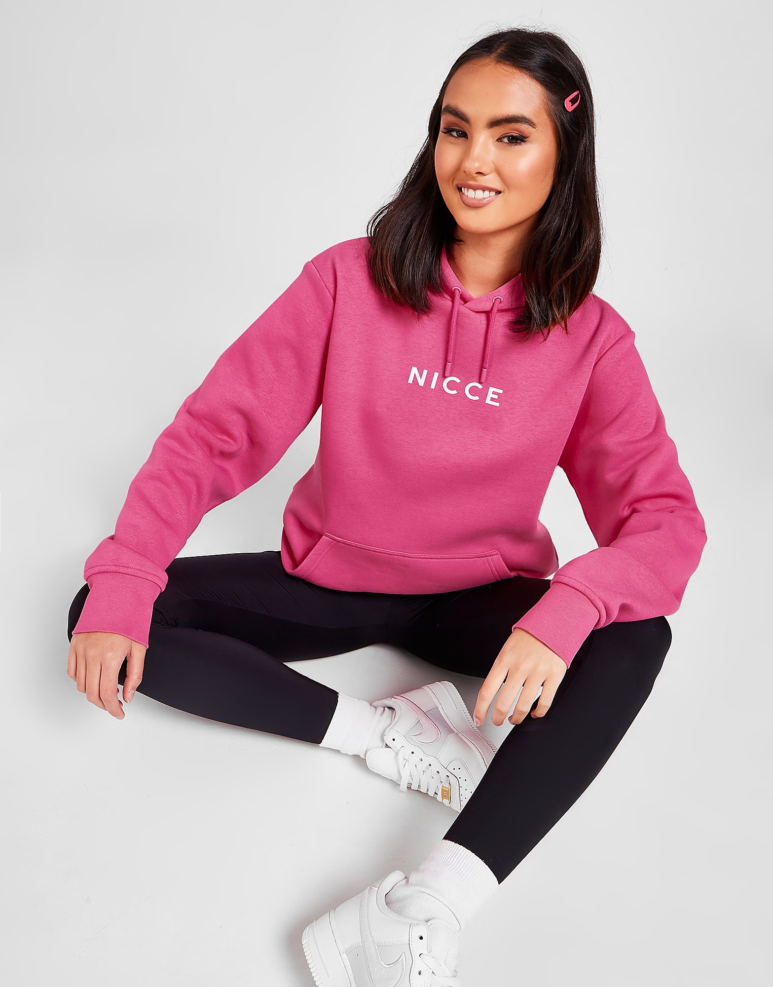 

Nicce Large Logo Overhead Hoodie - Pink - Womens, Pink