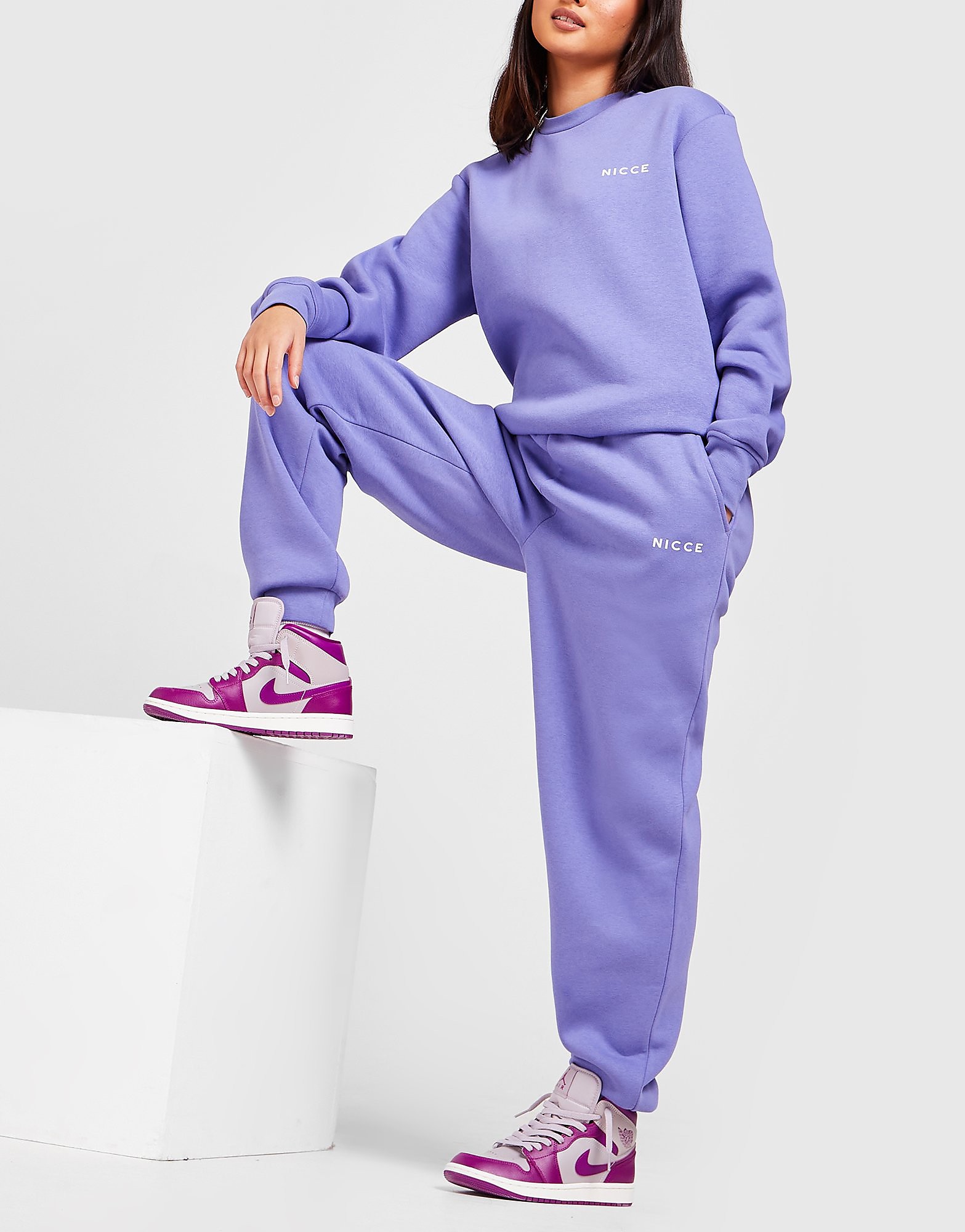 

Nicce Small Logo Joggers - Purple - Womens, Purple