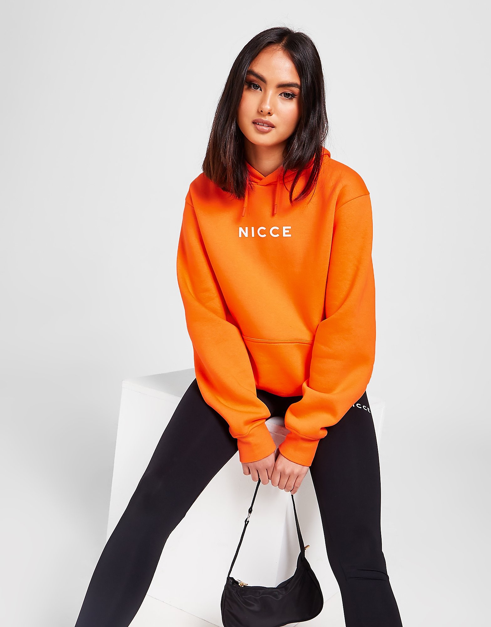 

Nicce Large Logo Overhead Hoodie - Orange - Womens, Orange
