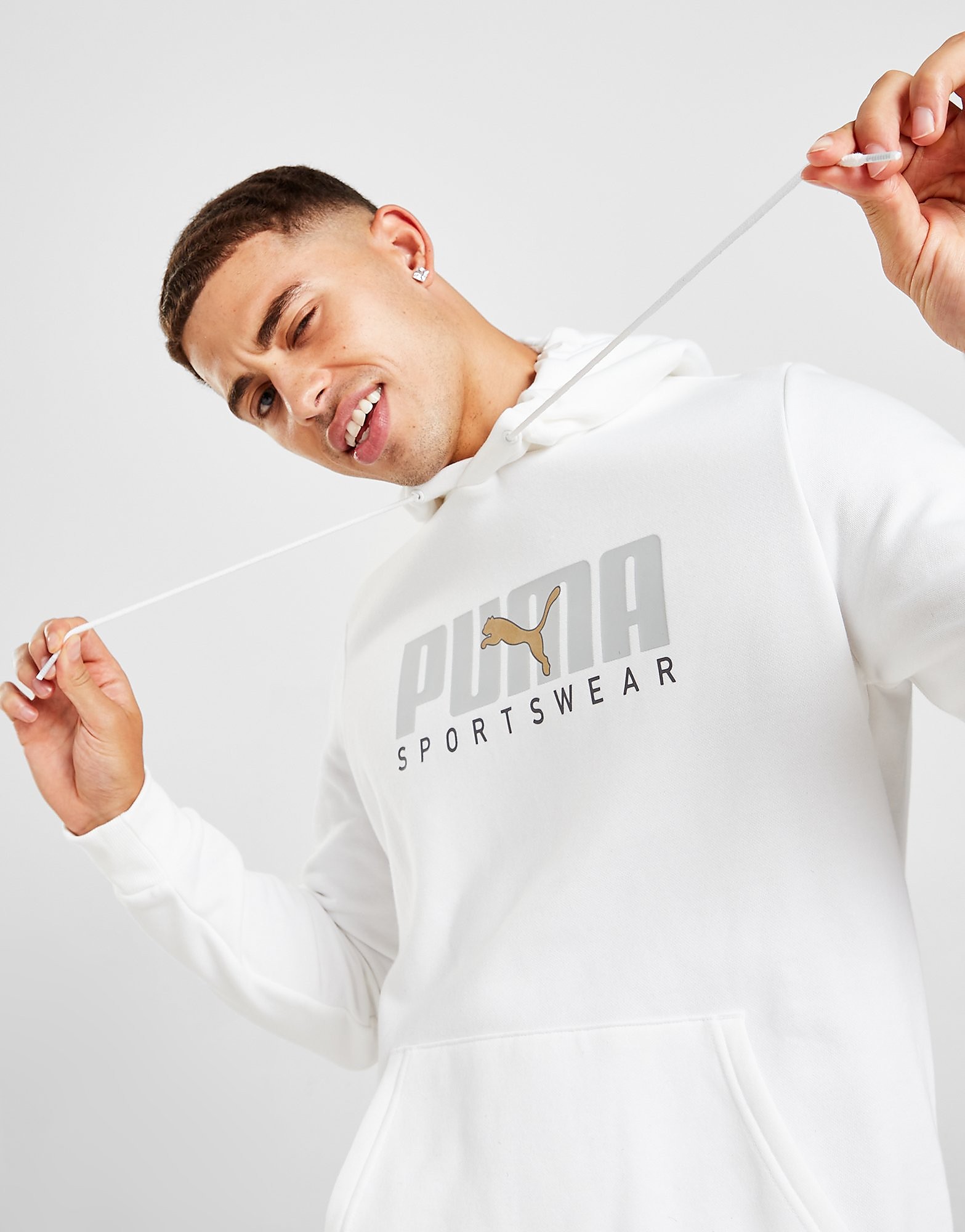 

Puma Core Sportswear Hoodie - White - Mens, White