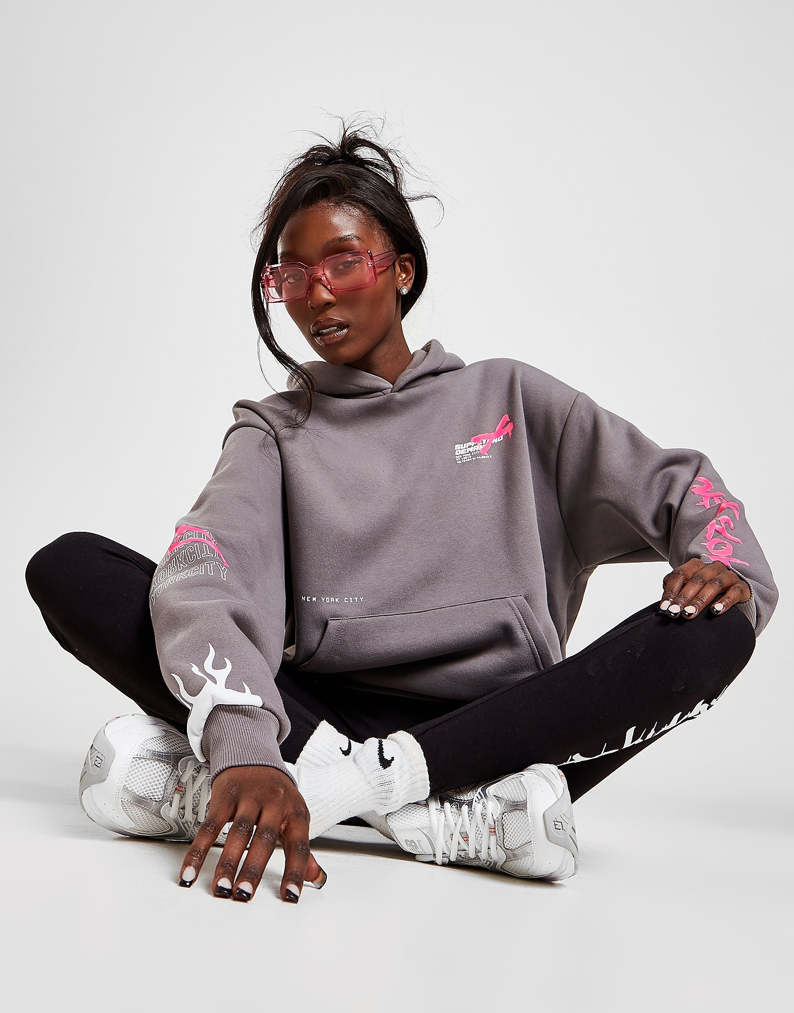 

Supply & Demand Graffiti Overhead Hoodie - Only at JD - Grey - Womens, Grey