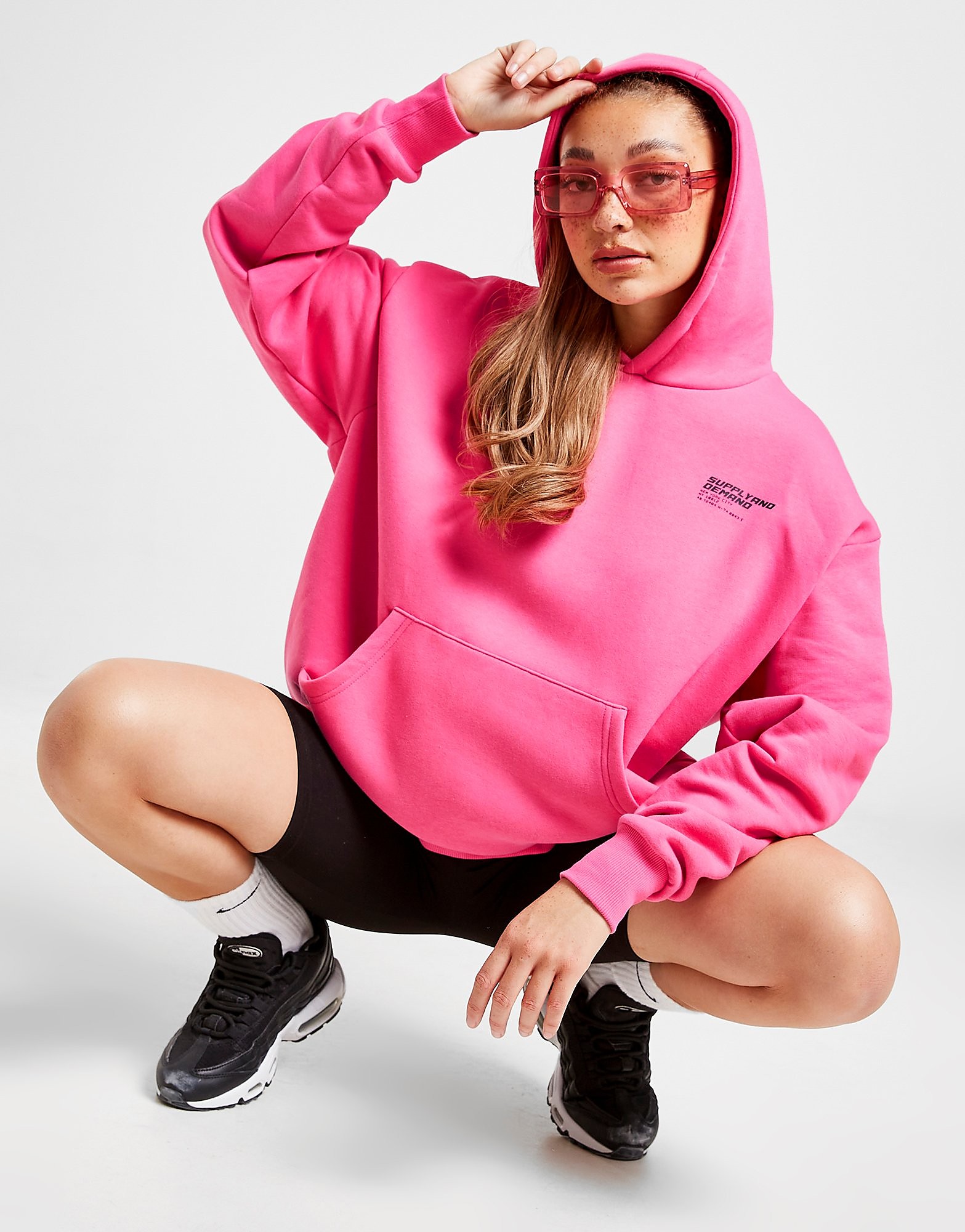 

Supply & Demand Checkerboard Overhead Hoodie - Pink - Womens, Pink