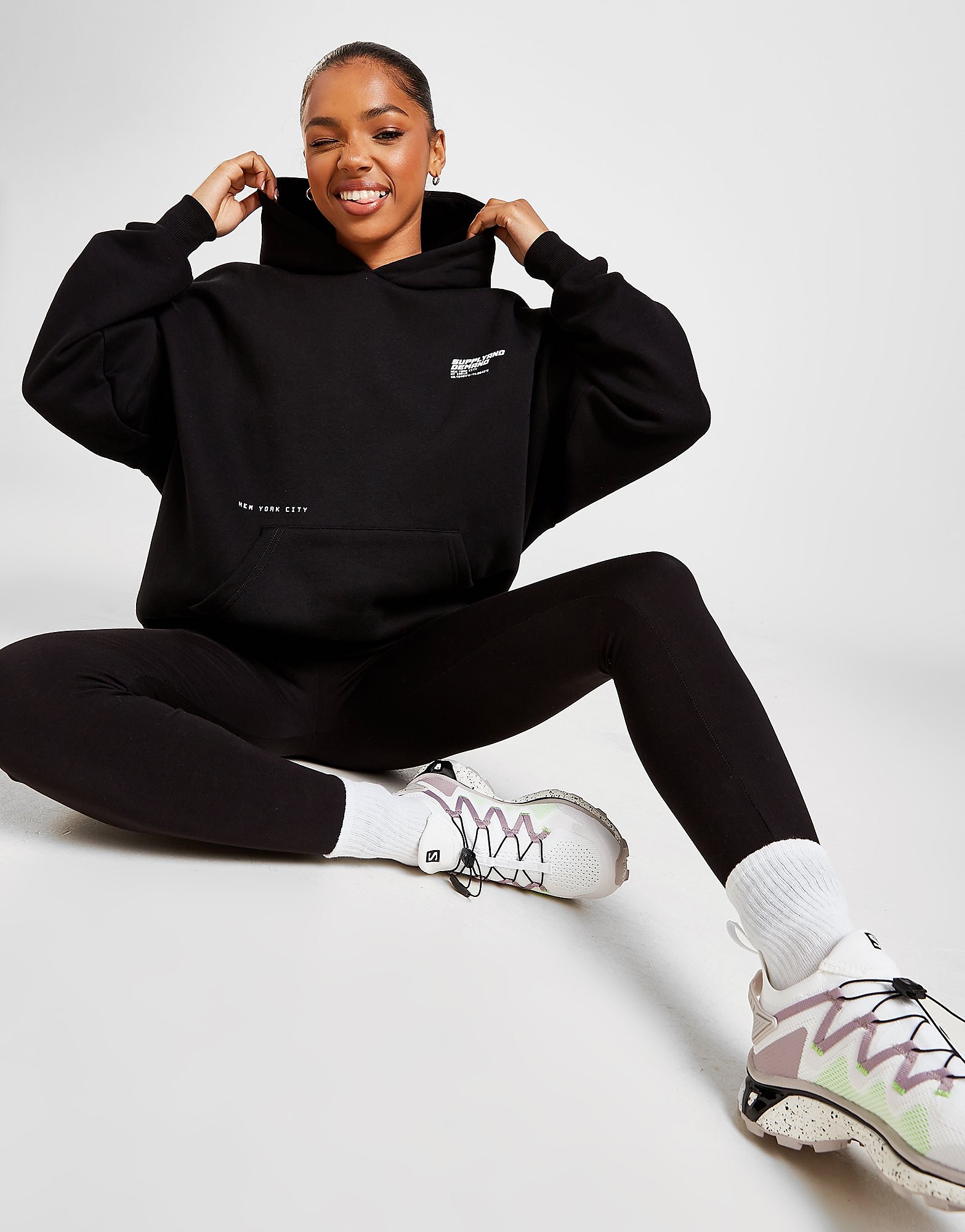 

Supply & Demand NY City Graphic Overhead Hoodie - Black - Womens, Black