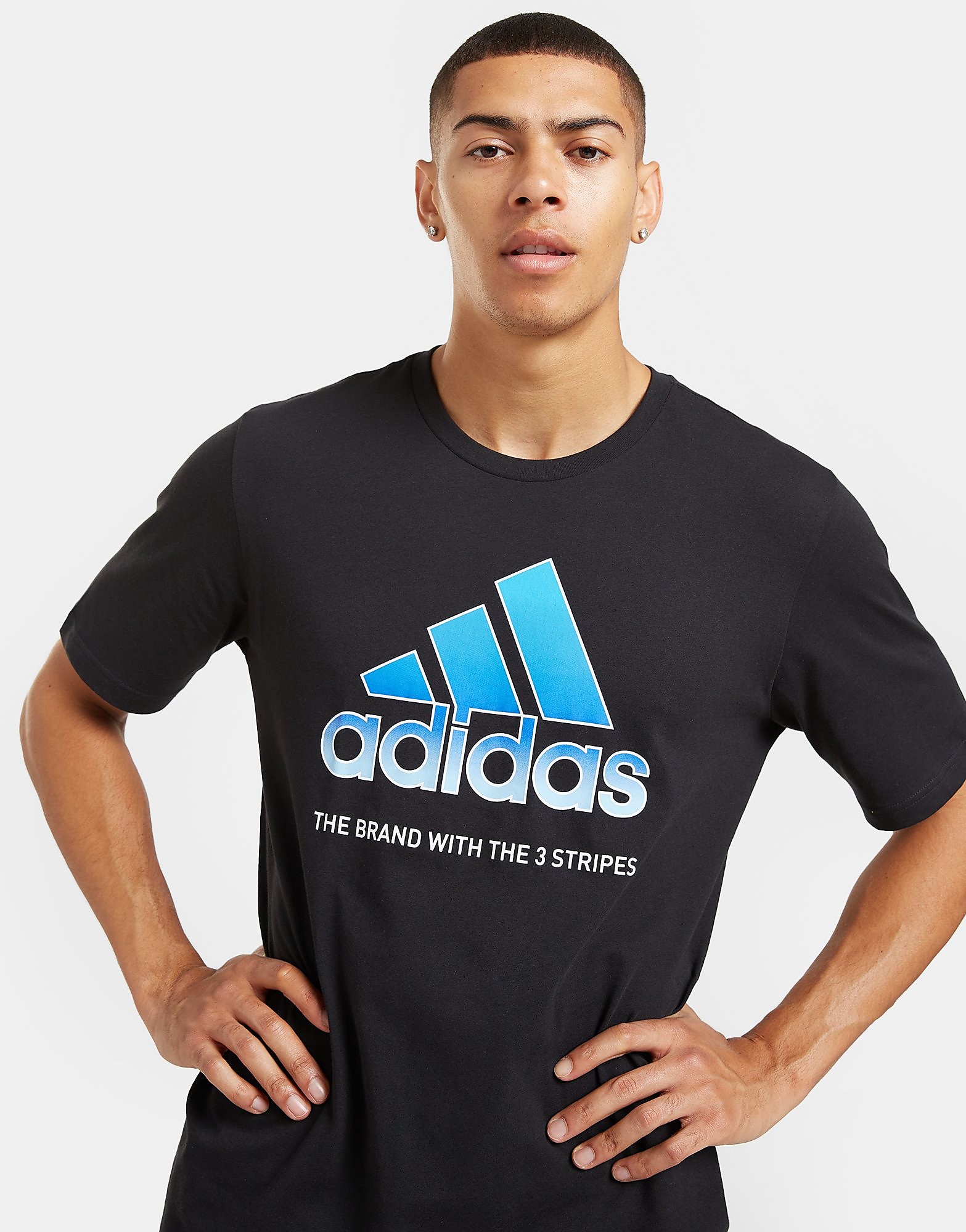

adidas Badge Of Sport Logo Fade T-Shirt - Only at JD - Black - Mens, Black