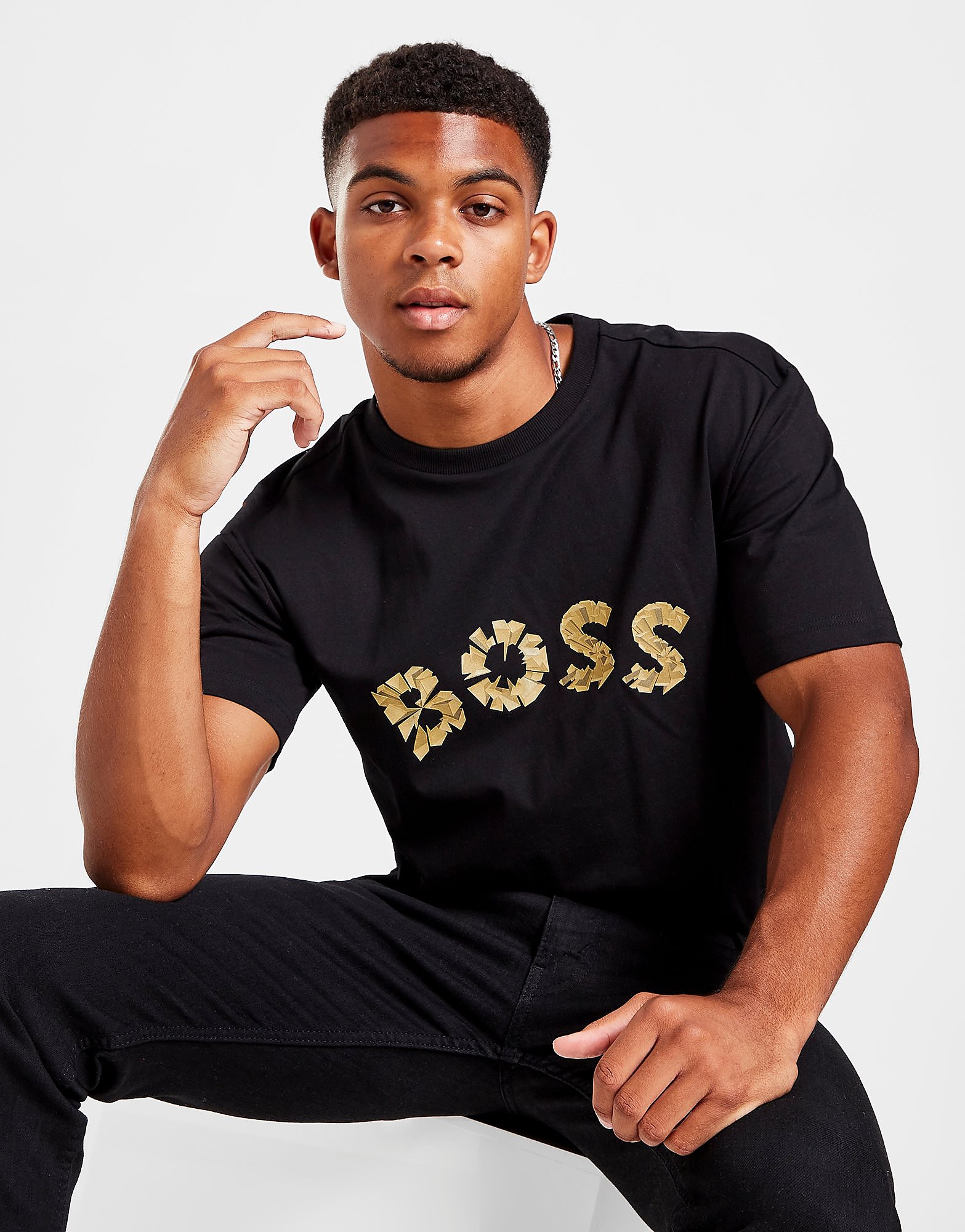 

BOSS Teego Shatter T-Shirt - Black - Mens, Black