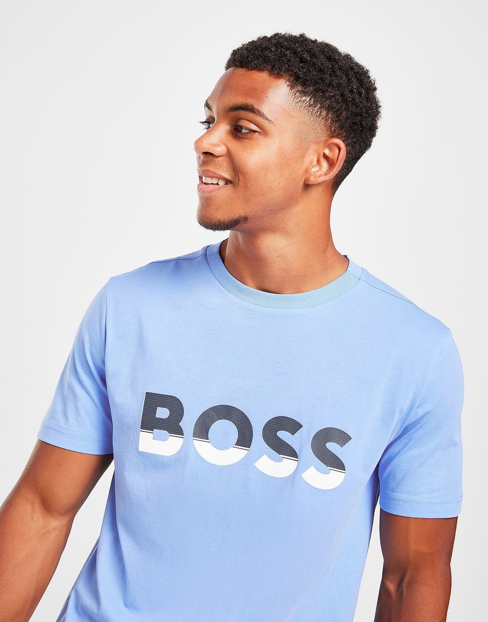 

BOSS Block Logo T-Shirt - Blue - Mens, Blue
