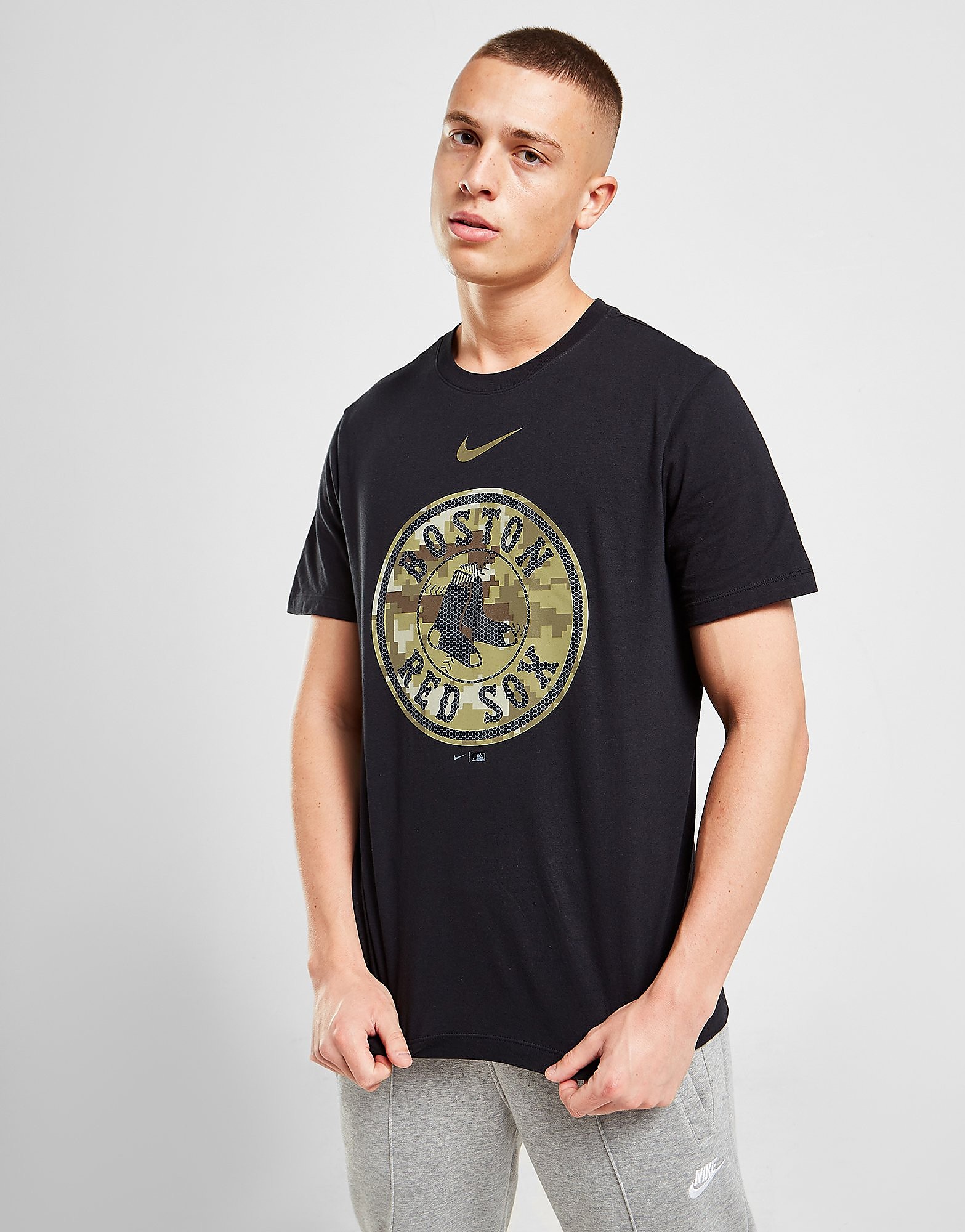 

Nike MLB Boston Red Sox Camo T-Shirt - Black - Mens, Black