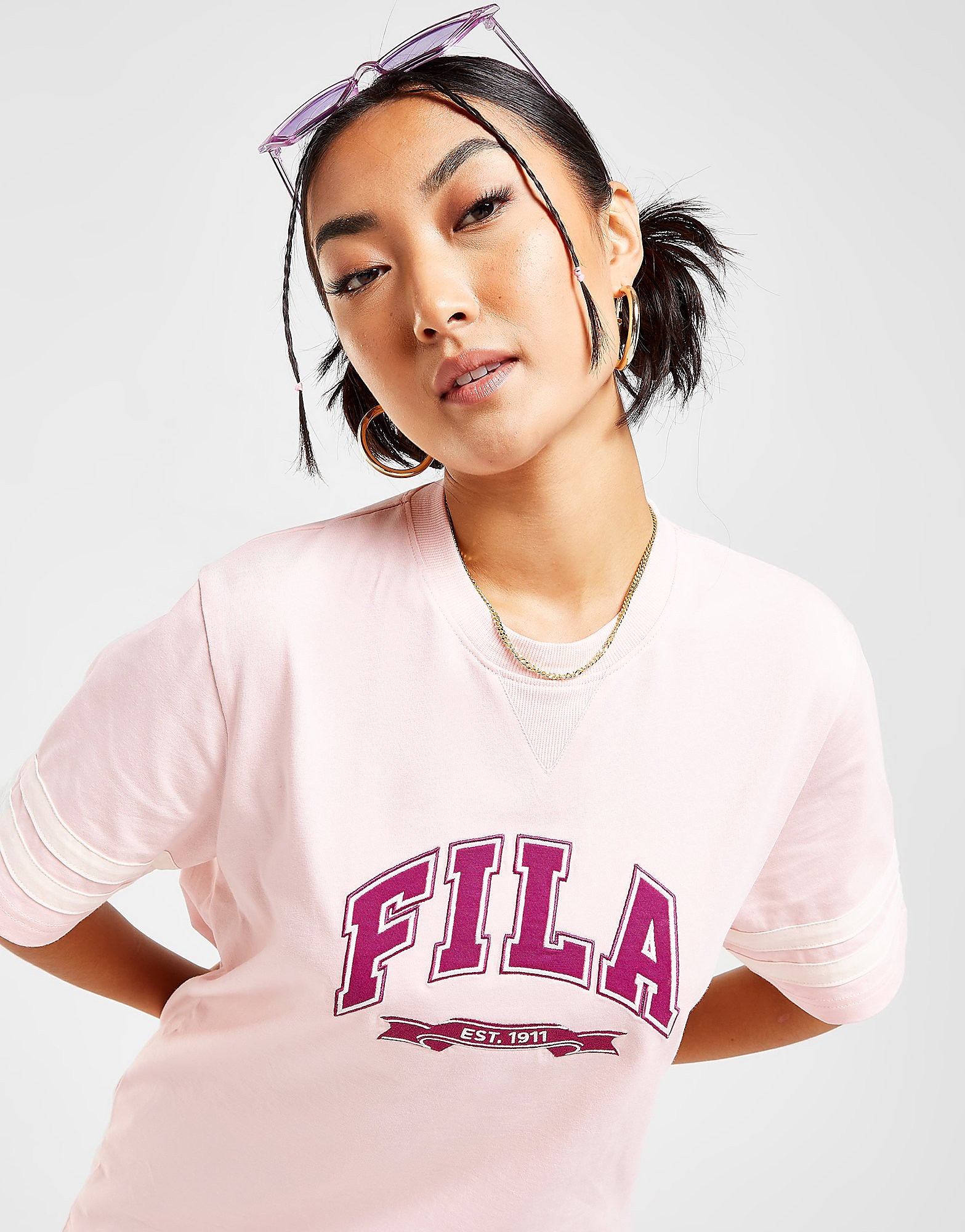 

Fila Varsity Boyfriend T-Shirt - Pink - Womens, Pink