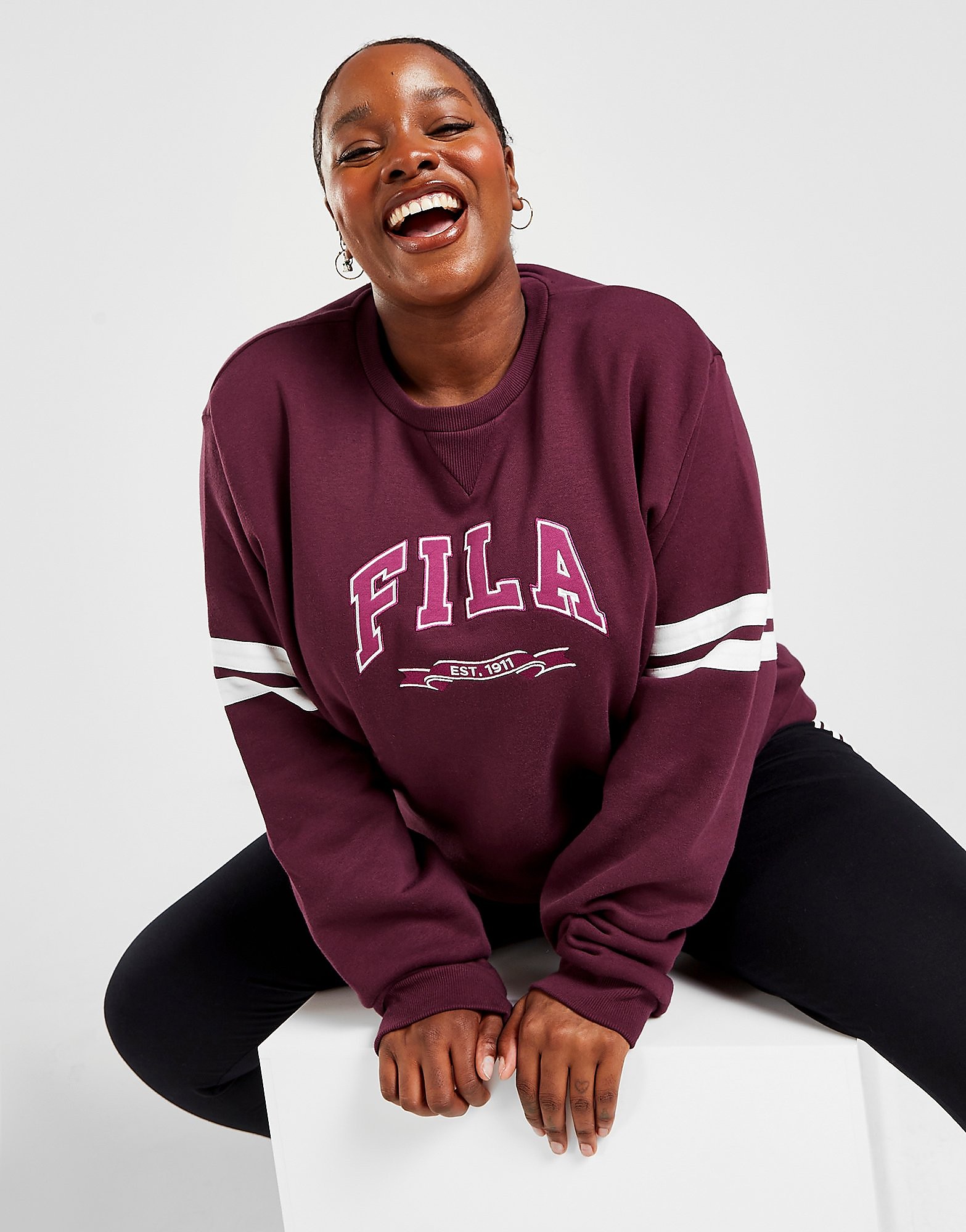 

Fila Plus Size Varsity Crew Sweatshirt - Red - Womens, Red
