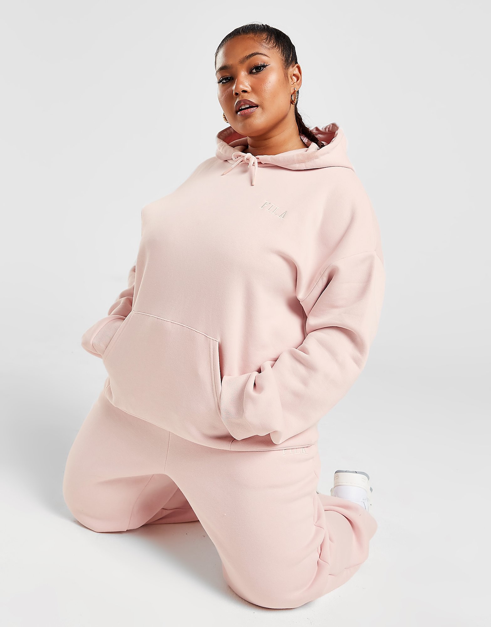 

Fila Plus Size Embroidered Overhead Hoodie - Pink - Womens, Pink