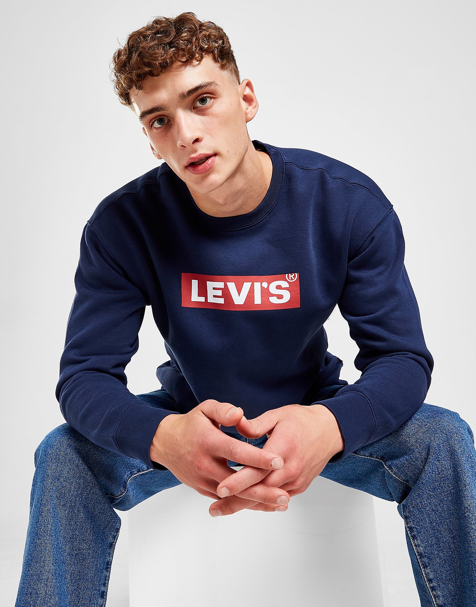 

LEVI'S Boxtab Crew Sweatshirt - Only at JD - navy - Mens, navy