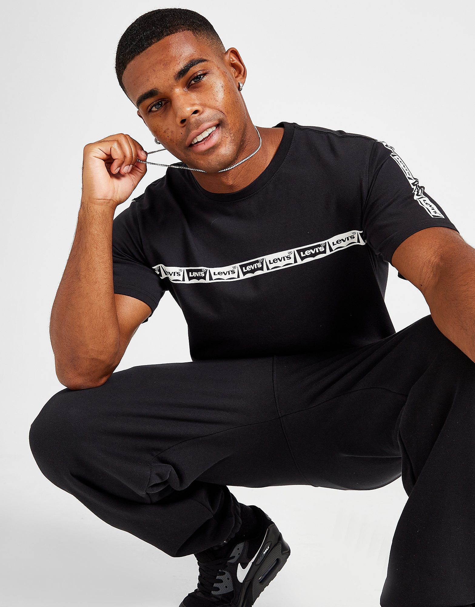 

LEVI'S Chest Tape T-Shirt - Black - Mens, Black