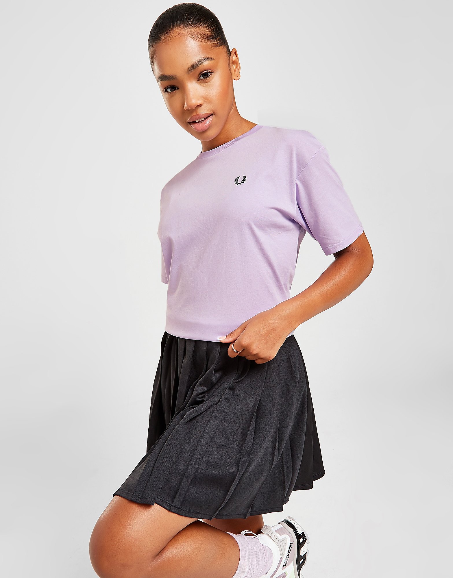 

Fred Perry Small Logo Crew T-Shirt - Purple - Womens, Purple