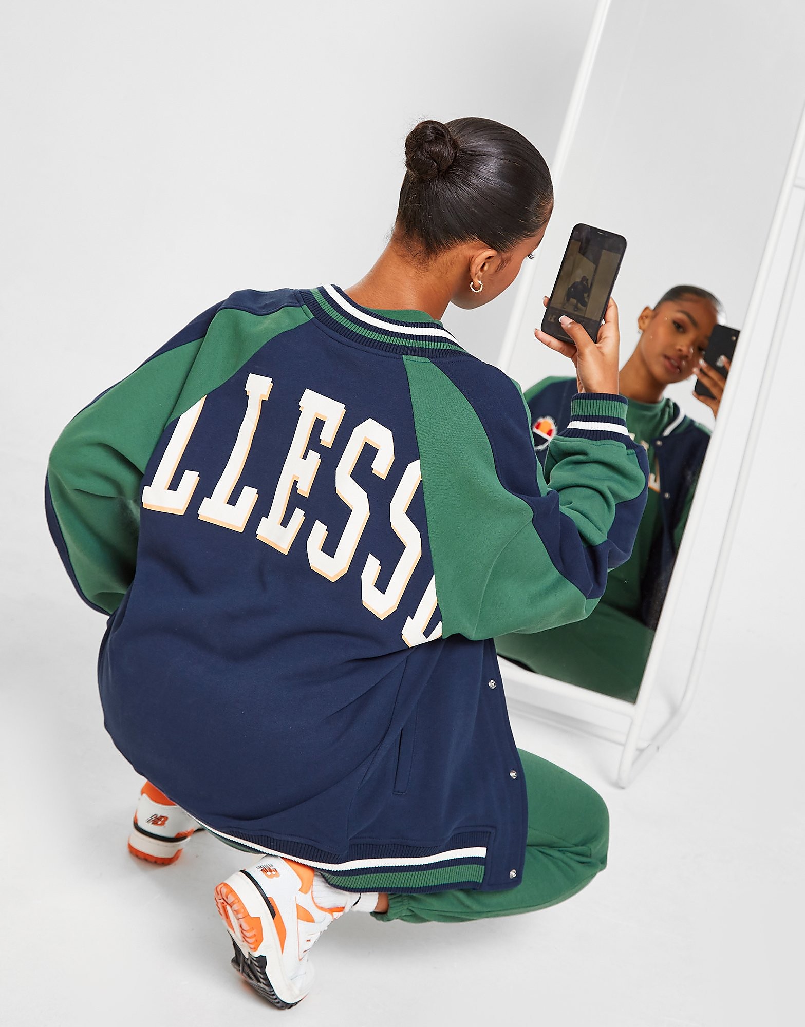 

Ellesse Varsity Logo Jacket - Blue/Green - Womens, Blue/Green