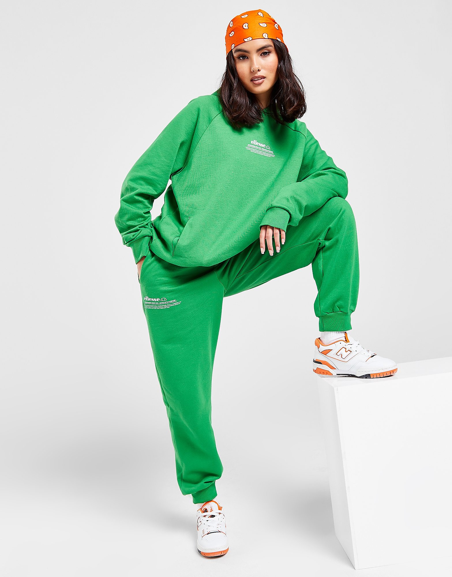 

Ellesse Text Logo Oversized Joggers - Green - Womens, Green