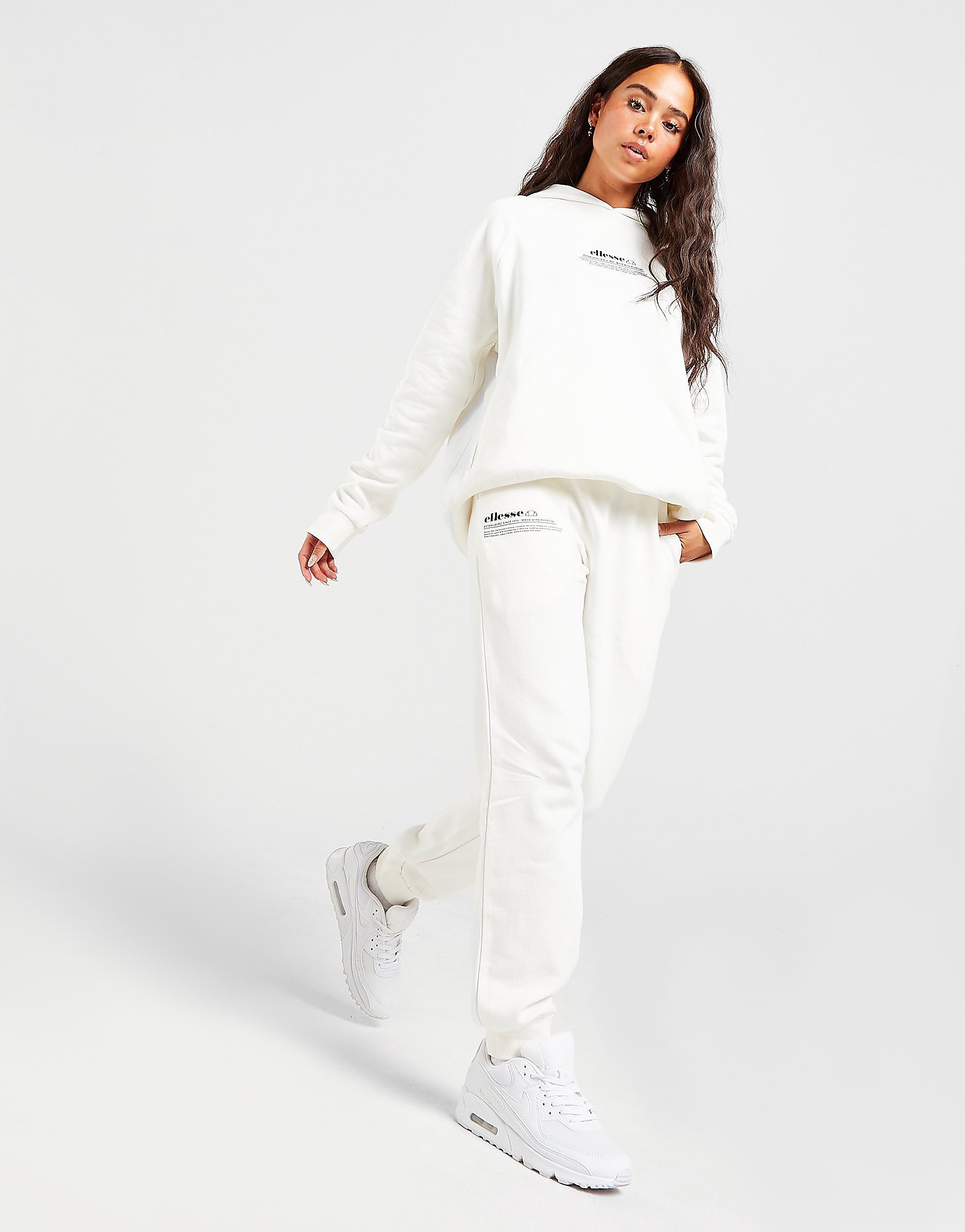 

Ellesse Text Logo Oversized Joggers - White - Womens, White