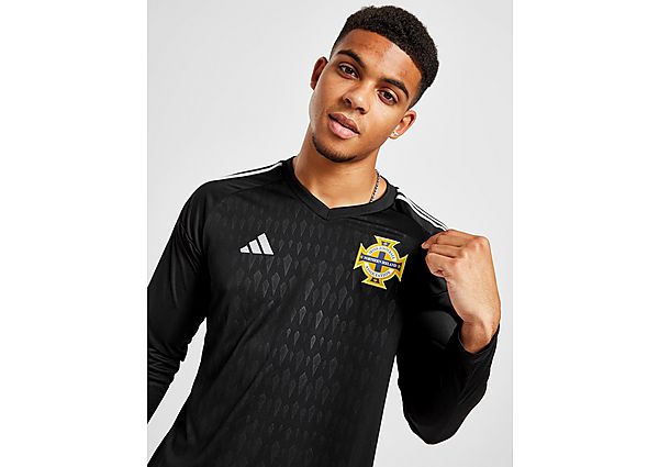 adidas Northern Ireland 2022 Goalkeeper Shirt - Black - Mens, Black