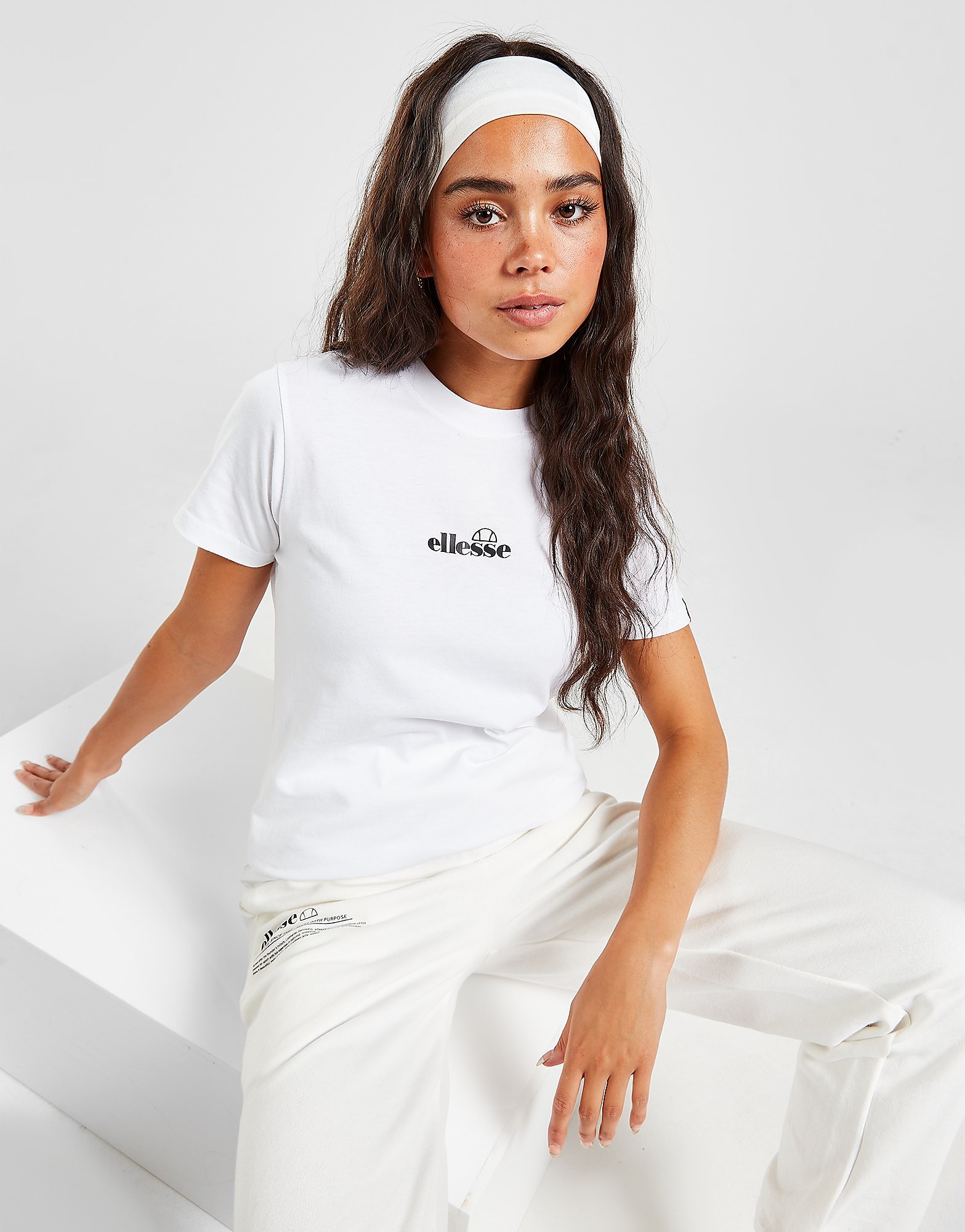 

Ellesse Logo Boyfriend T-Shirt - White - Womens, White