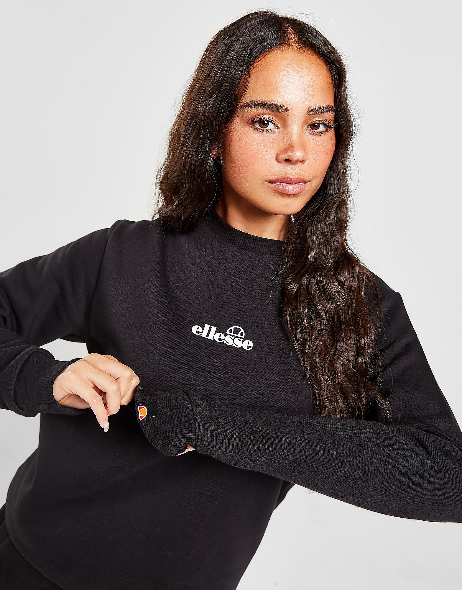 

Ellesse Logo Crew Sweatshirt - Black - Womens, Black