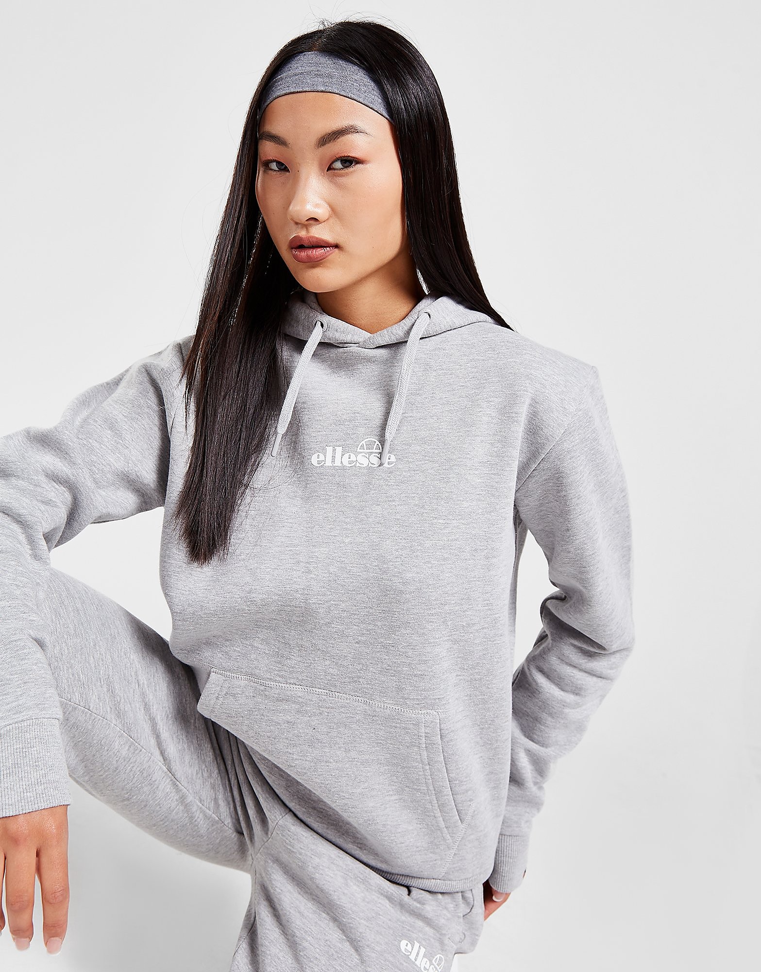 

Ellesse Logo Overhead Hoodie - Grey - Womens, Grey