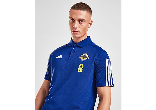 Adidas Northern Ireland Tiro 23 Cotton Polo Shirt - Blue - Mens, Blue
