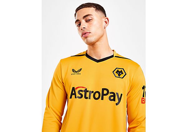 Castore Wolverhampton Wanderers 2022/23 LS Home Shirt - Yellow - Mens, Yellow