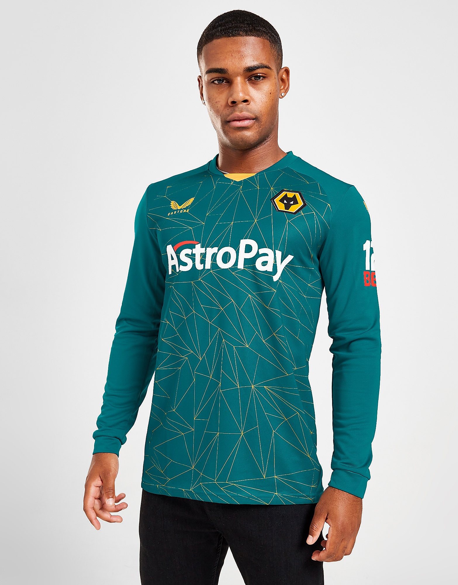 Castore Camisola Equipamento Alternativo Wolverhampton Wanderers FC 22/23 LS PRE - Azul - Mens, Azul